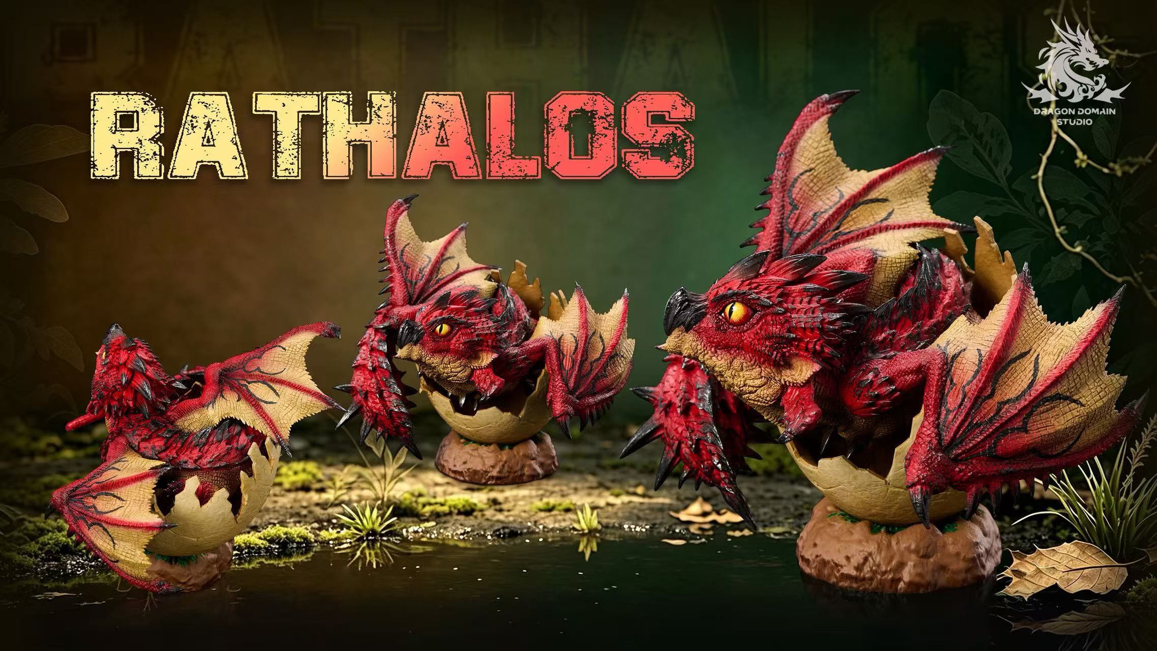 Dragon Realm Studio - Newborn Egg Series Rathalos X Rathian Family Set Monster Hunter