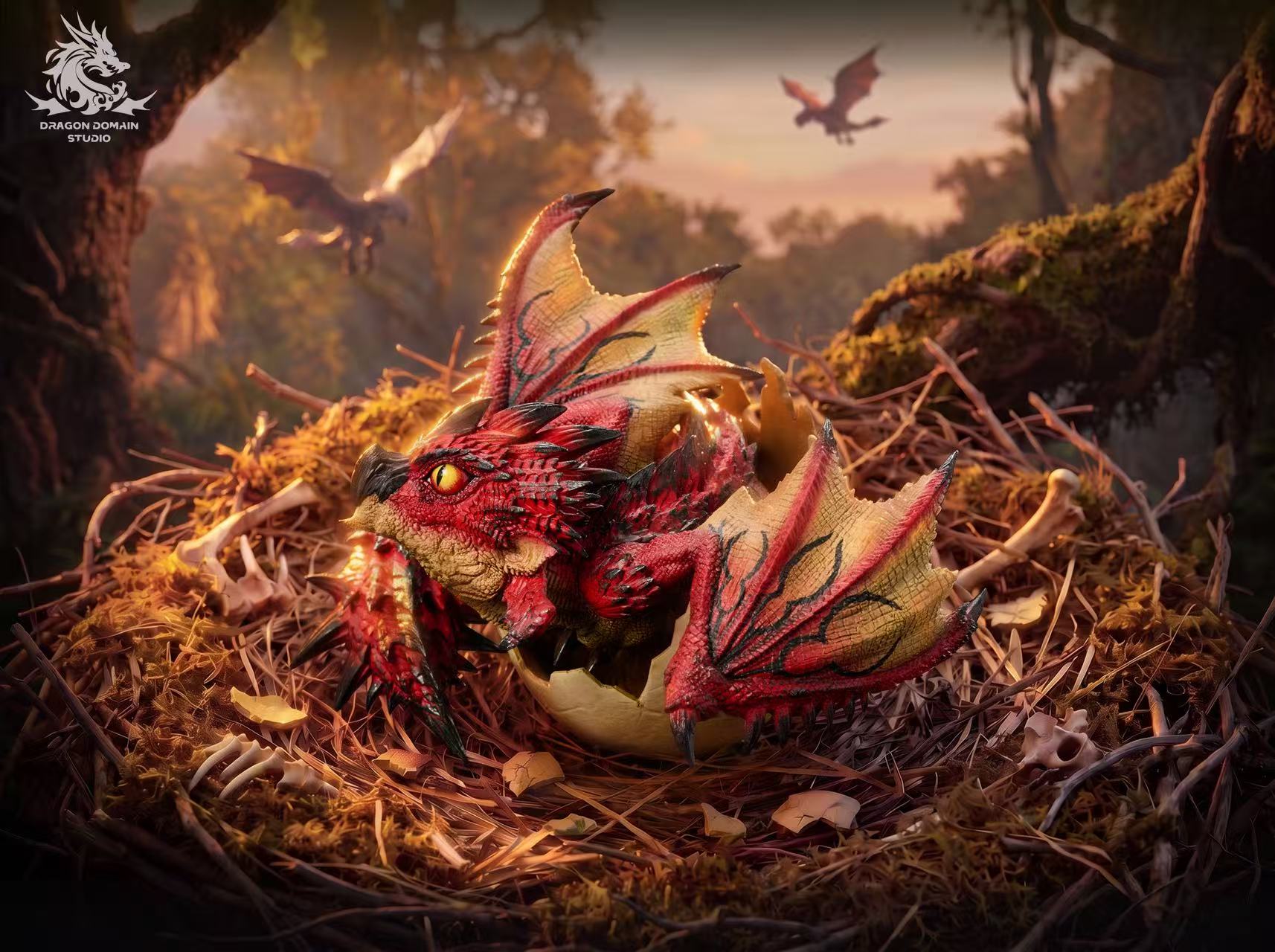 Dragon Realm Studio - Newborn Egg Series Rathalos X Rathian Family Set Monster Hunter