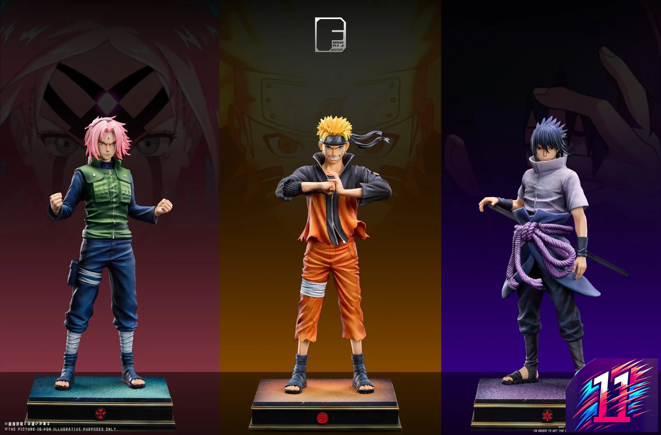 Dream Fly Studio - Team 7 #3 Naruto X #4 Sakura X #5 Sasuke Naruto