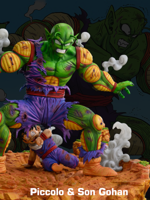 Dream Studio - Dragon Ball Piccolo dies to protect Gohan double statue Dream Studio - Dragon Ball Piccolo dies to protect Gohan double statue