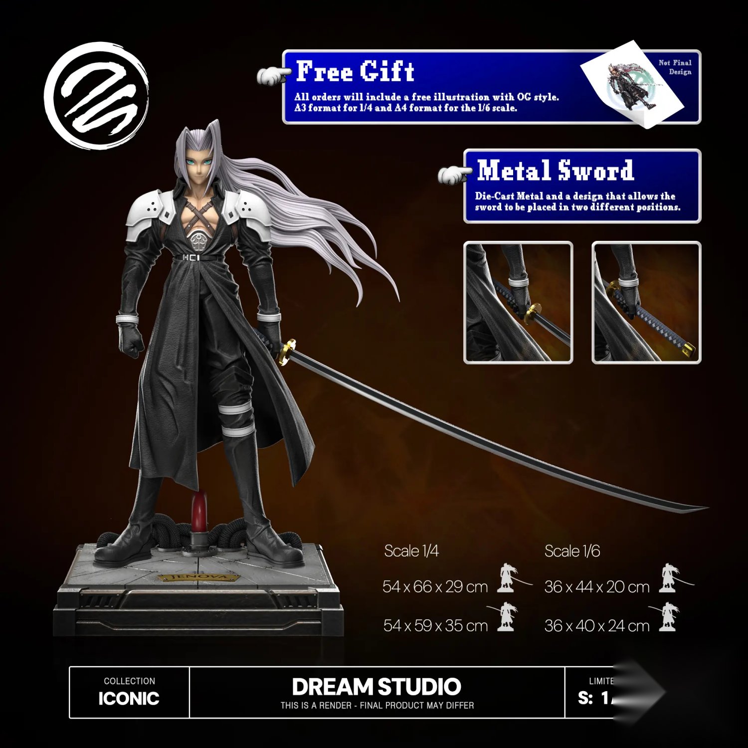Dream Studio - OG Sephiroth FFVII Final Fantasy