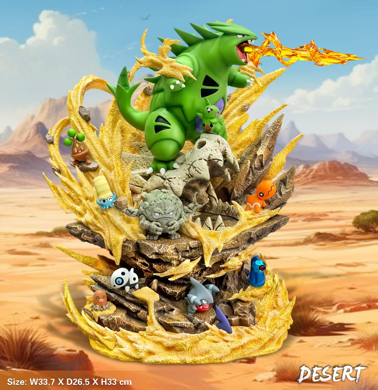 EGG Studio - Pokémon Tyranitar Desert Series Environment Pokémon Statue