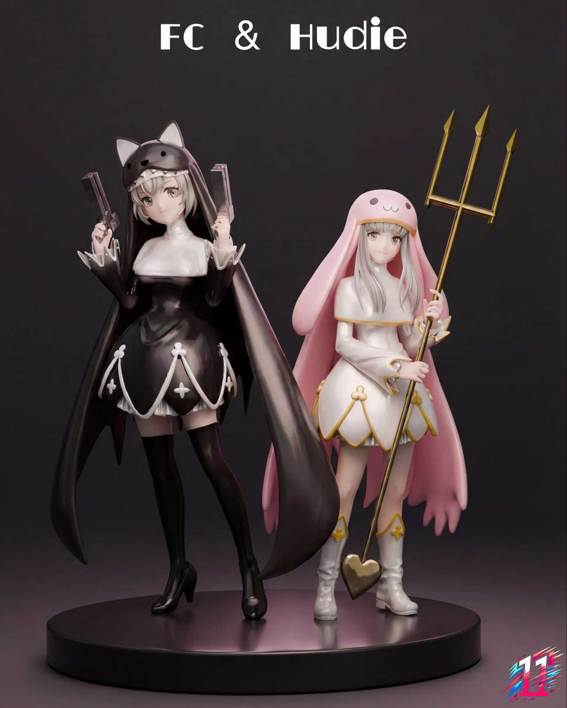 FC Studio X Hudie Studio - Sistermon Noir X Sistermon Blanc Digimon