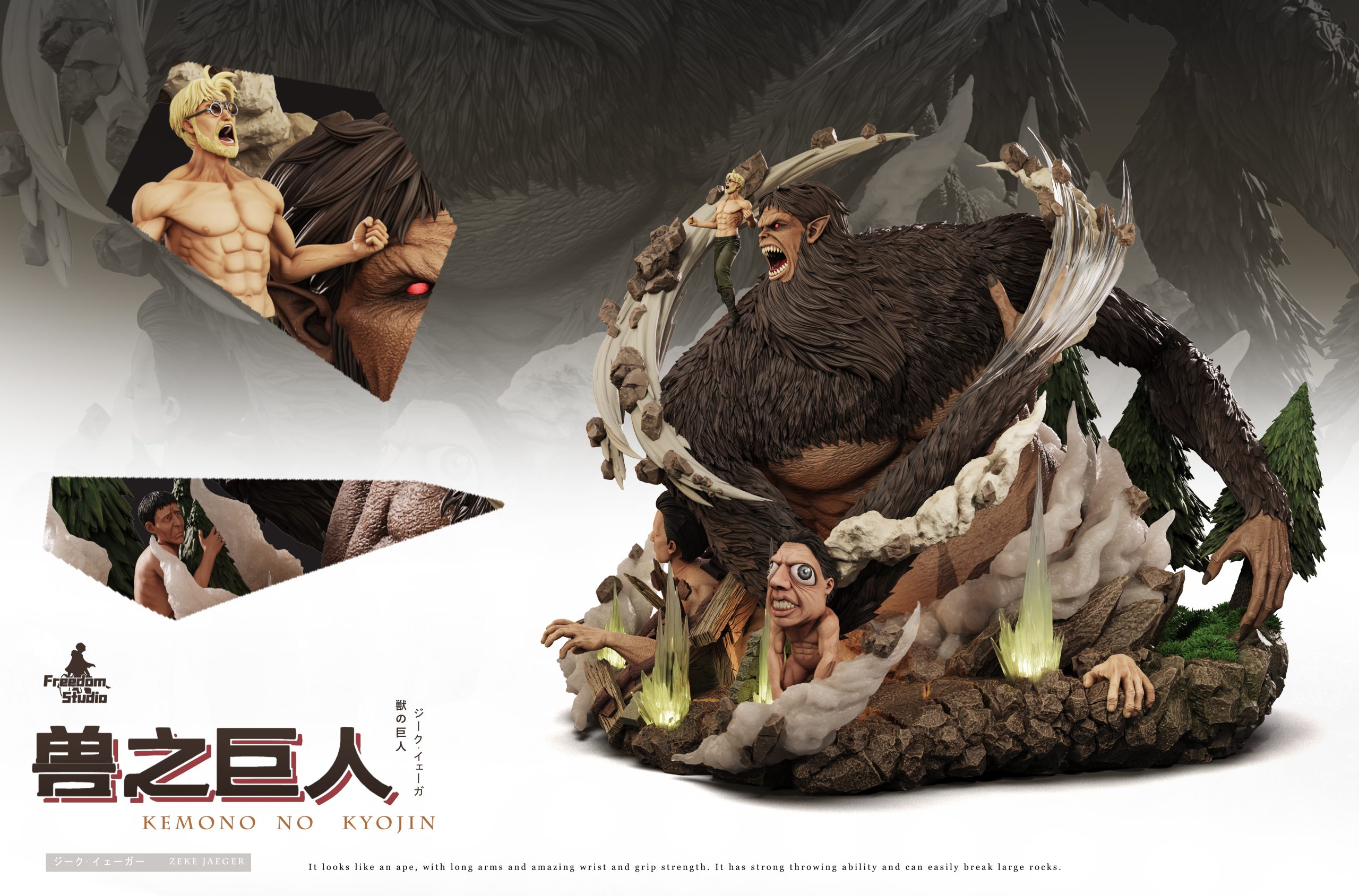 Freedom Studio - Attack on Titan 016 Zeke Yeager & Beast Titan