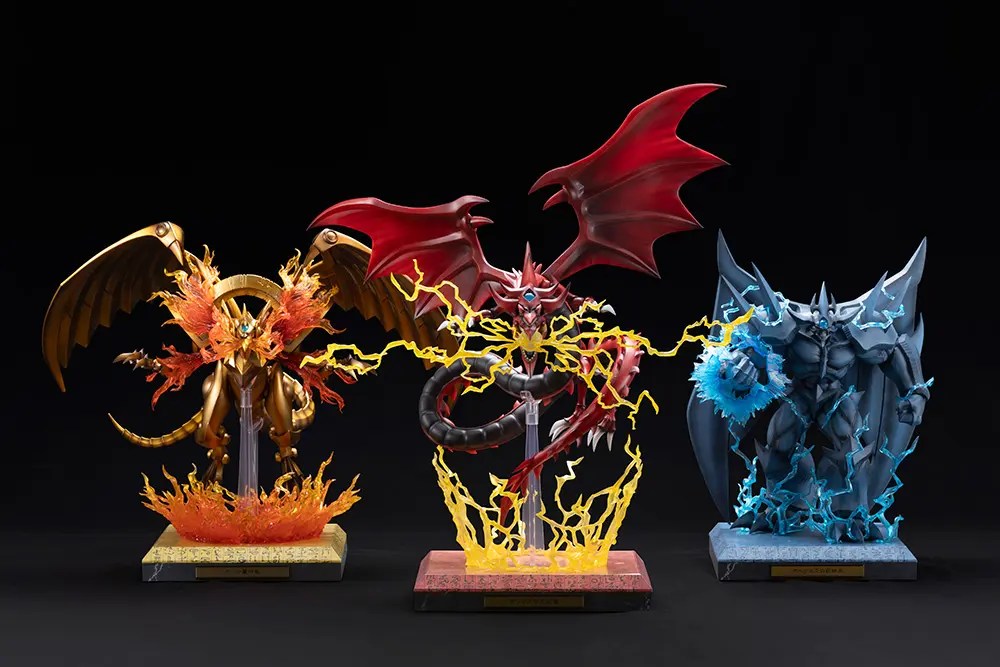 Kotobukiya - Yu-Gi-Oh! Egyptian God Statue set (The Winged Dragon of Ra & Slifer the Sky Dragon & Obelisk the Tormentor) (Licensed)