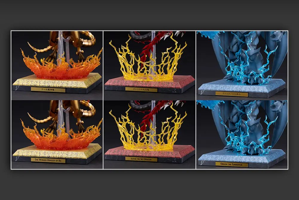 Kotobukiya - Yu-Gi-Oh! Egyptian God Statue set (The Winged Dragon of Ra & Slifer the Sky Dragon & Obelisk the Tormentor) (Licensed)