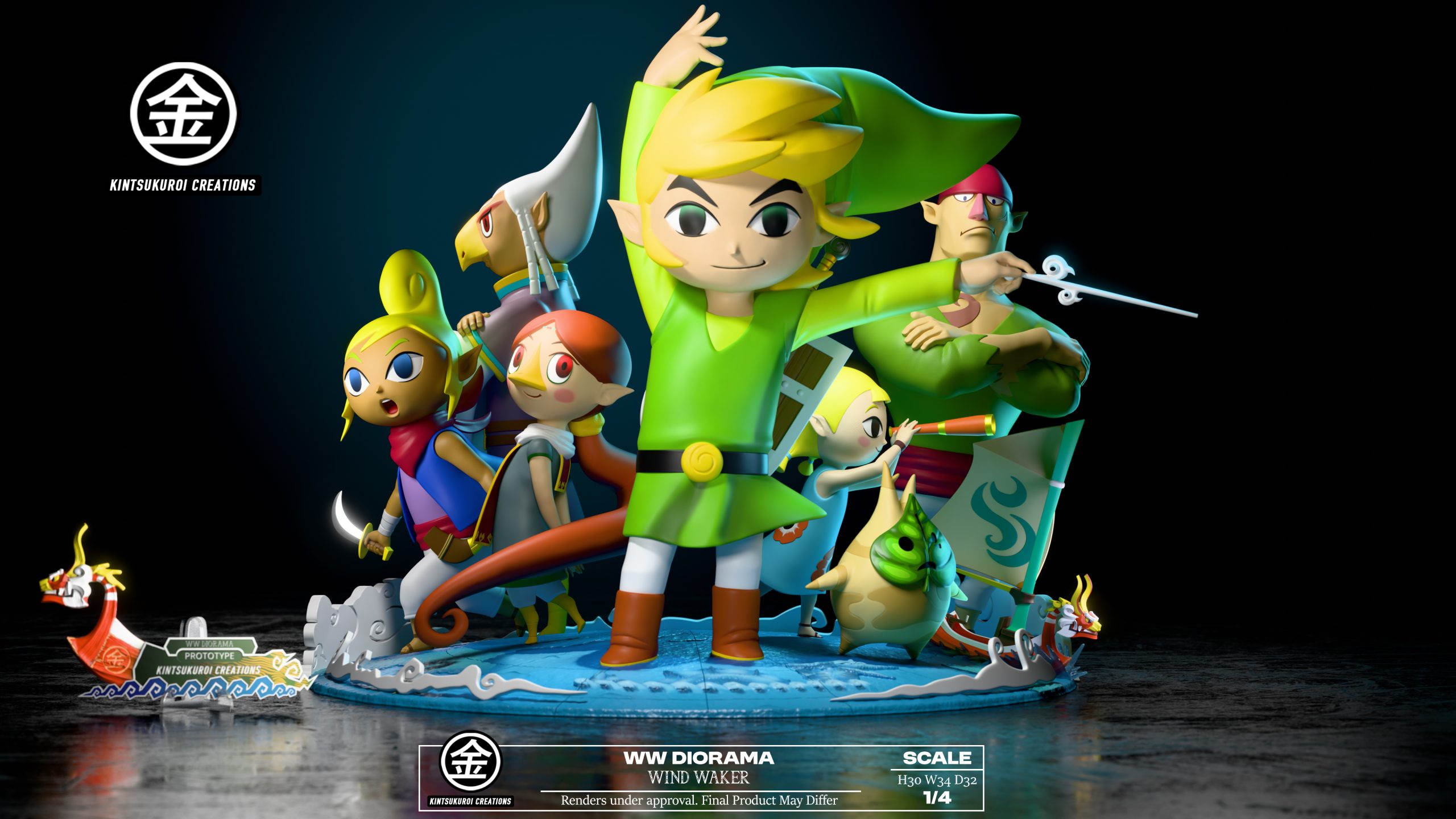 Kintsukuroi Creations Studio - The Legend of Zelda Wind Waker Diorama