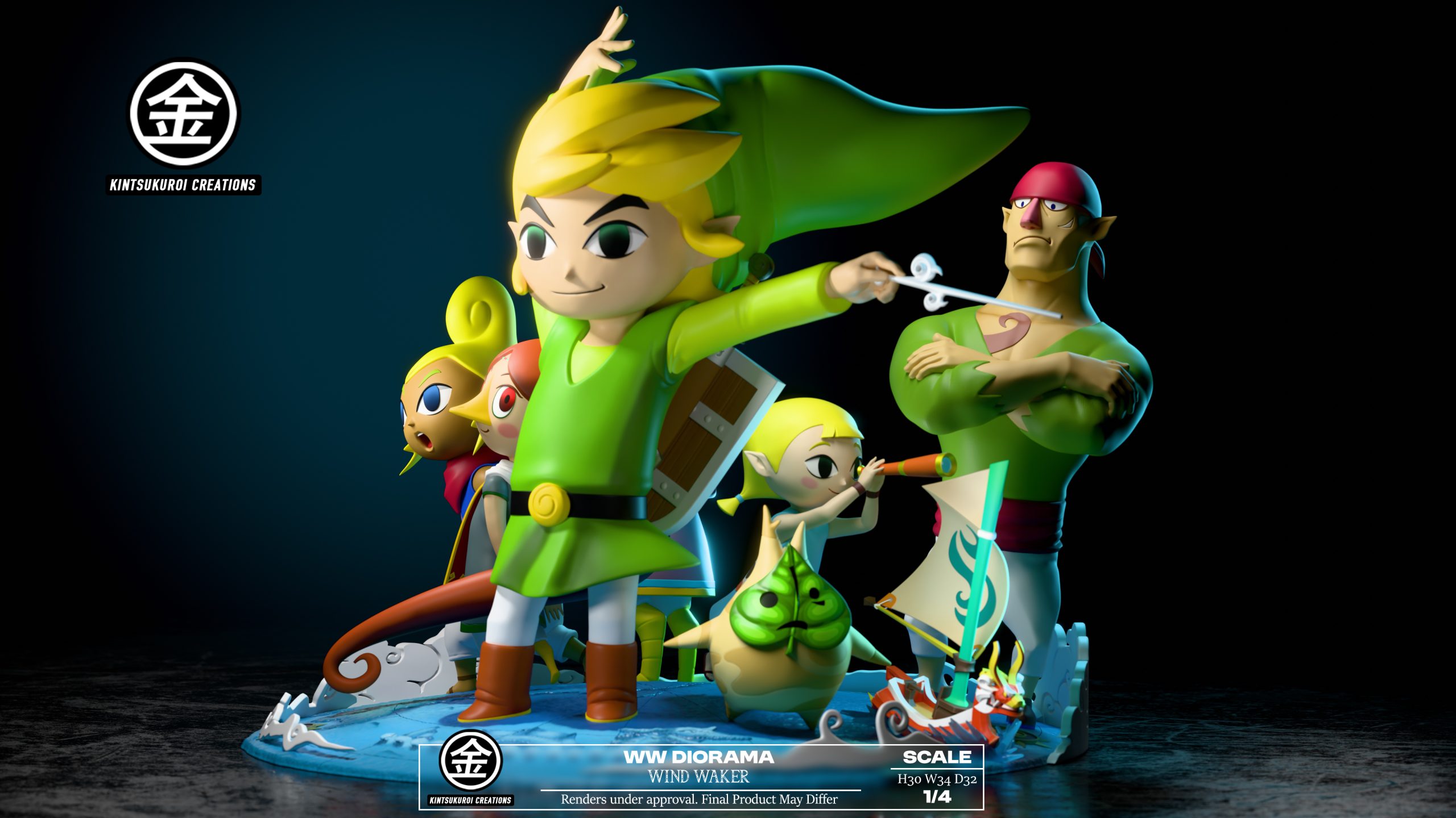 Kintsukuroi Creations Studio - The Legend of Zelda Wind Waker Diorama