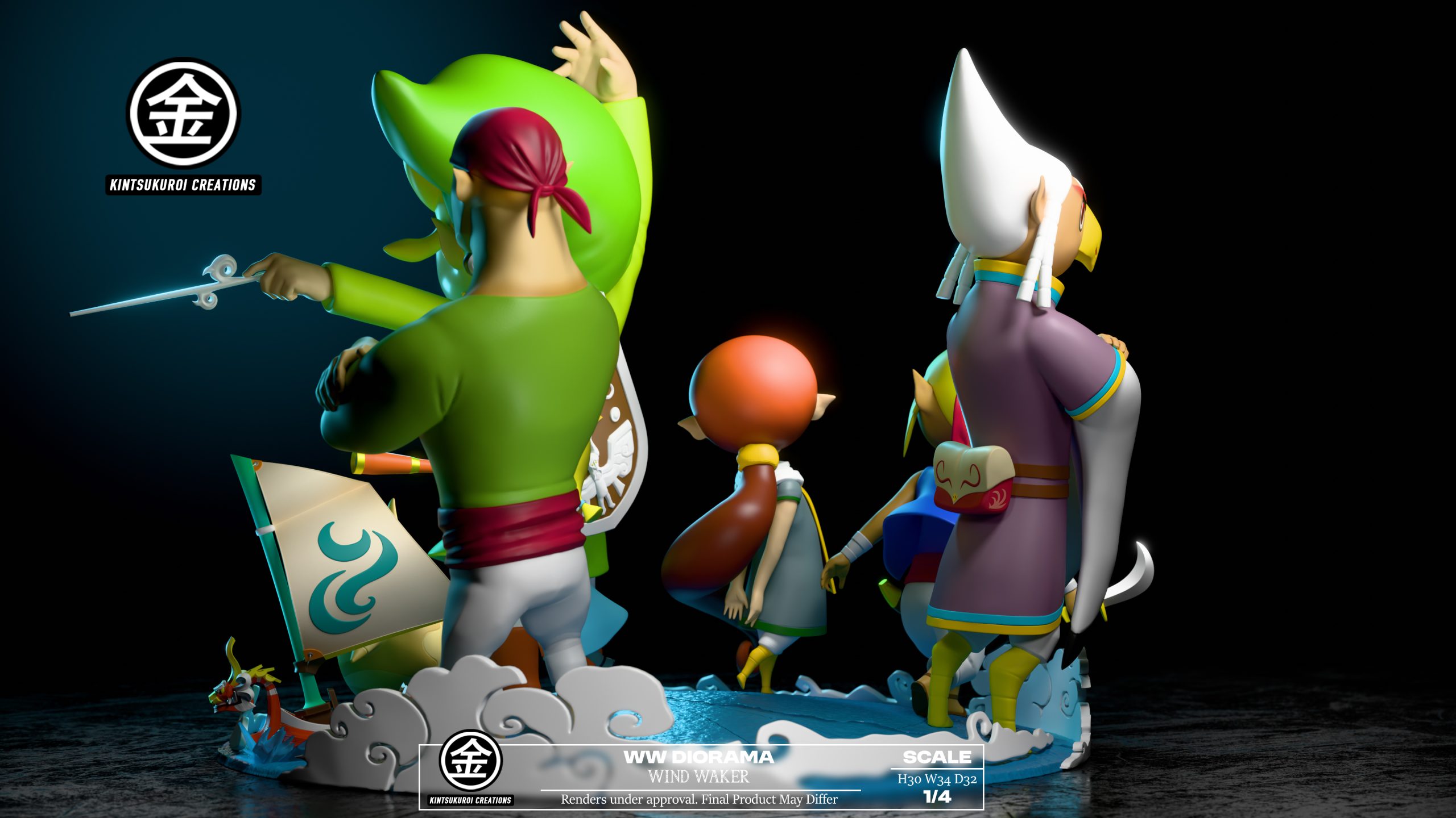 Kintsukuroi Creations Studio - The Legend of Zelda Wind Waker Diorama