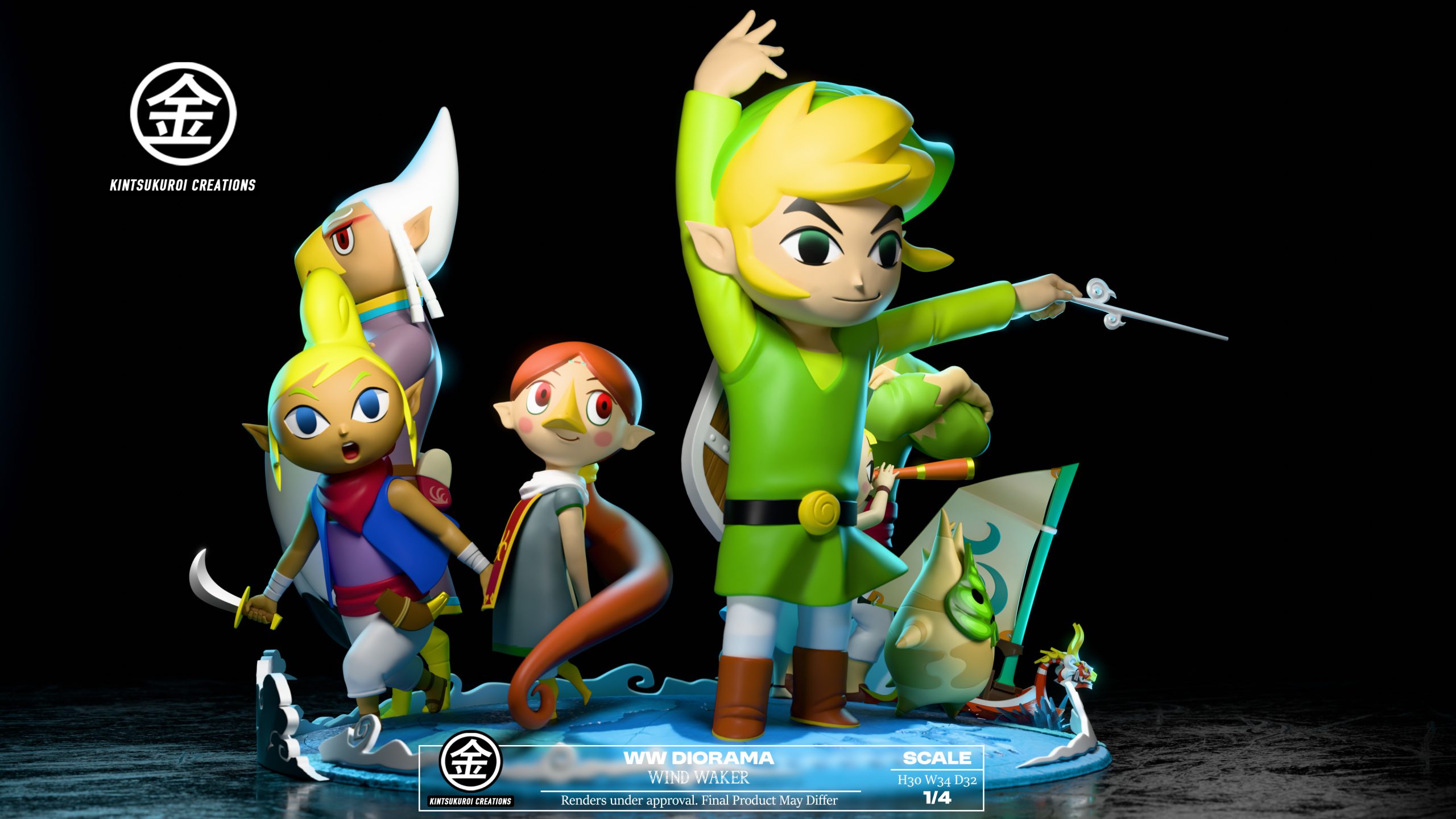 Kintsukuroi Creations Studio - The Legend of Zelda Wind Waker Diorama
