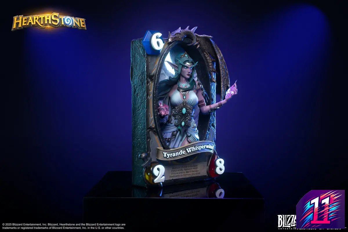 HEX Collectibles - Blizzard Hearthstone X Tyrande Whisperwind Art Statue HEXFRAME03 (Licensed)