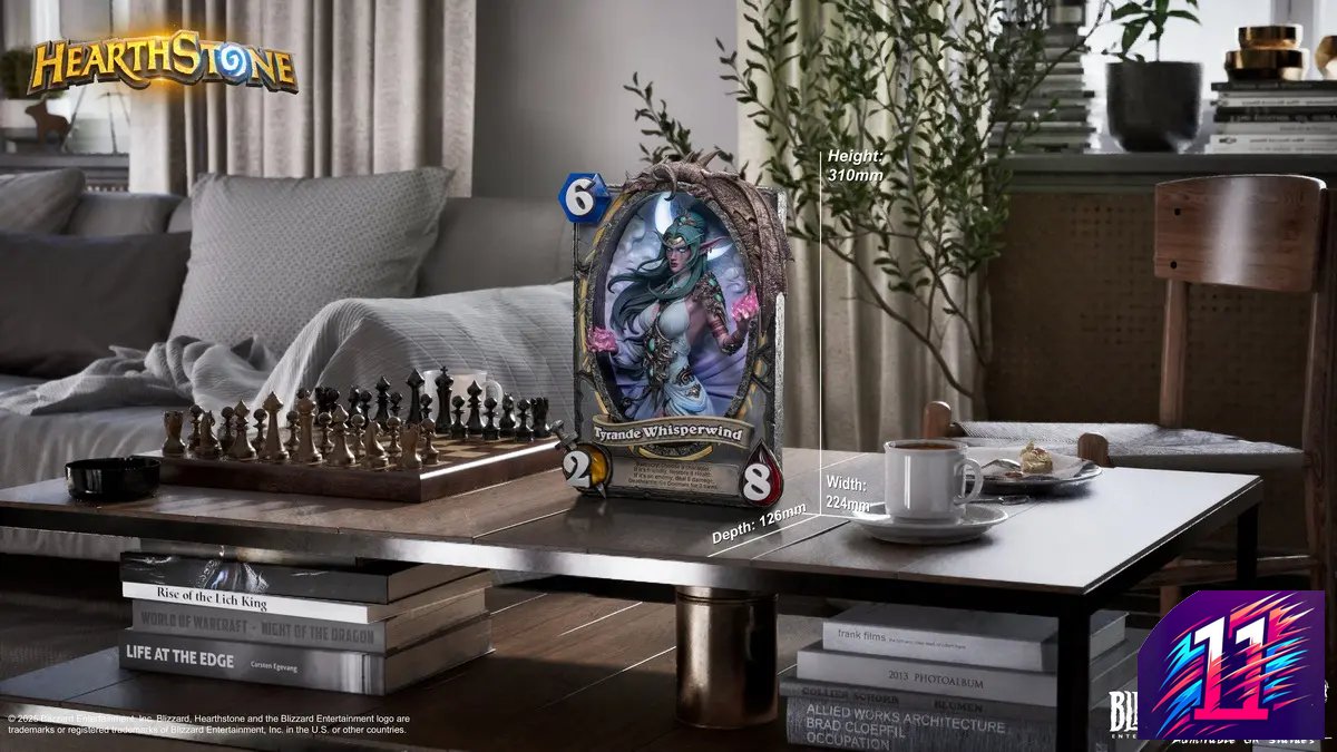 HEX Collectibles - Blizzard Hearthstone X Tyrande Whisperwind Art Statue HEXFRAME03 (Licensed)