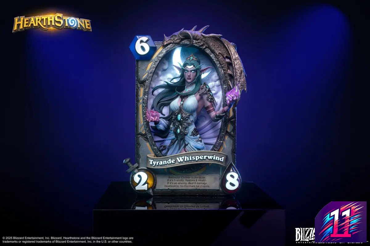 HEX Collectibles - Blizzard Hearthstone X Tyrande Whisperwind Art Statue HEXFRAME03 (Licensed)