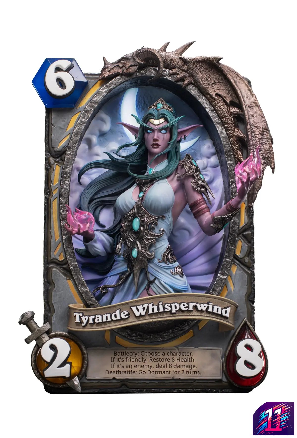 HEX Collectibles - Blizzard Hearthstone X Tyrande Whisperwind Art Statue HEXFRAME03 (Licensed)