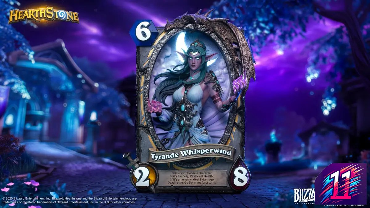 HEX Collectibles - Blizzard Hearthstone X Tyrande Whisperwind Art Statue HEXFRAME03 (Licensed)