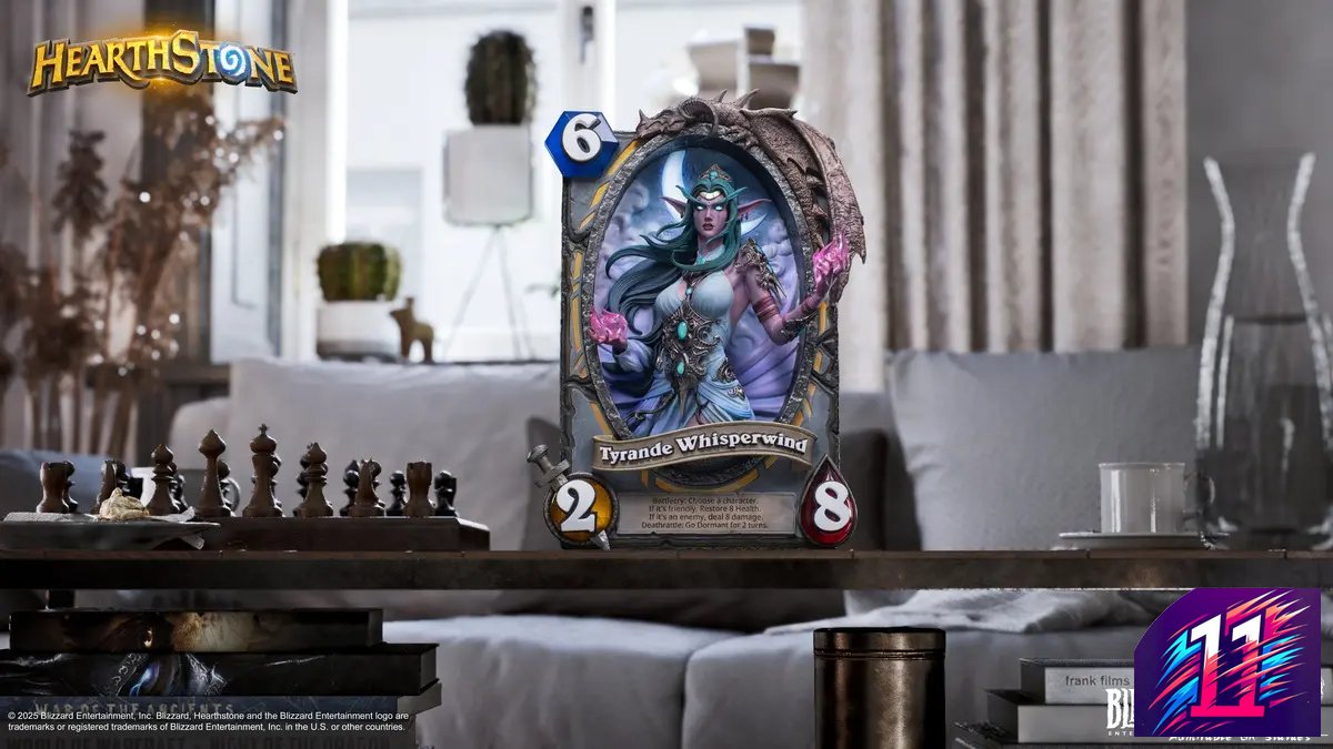 HEX Collectibles - Blizzard Hearthstone X Tyrande Whisperwind Art Statue HEXFRAME03 (Licensed)