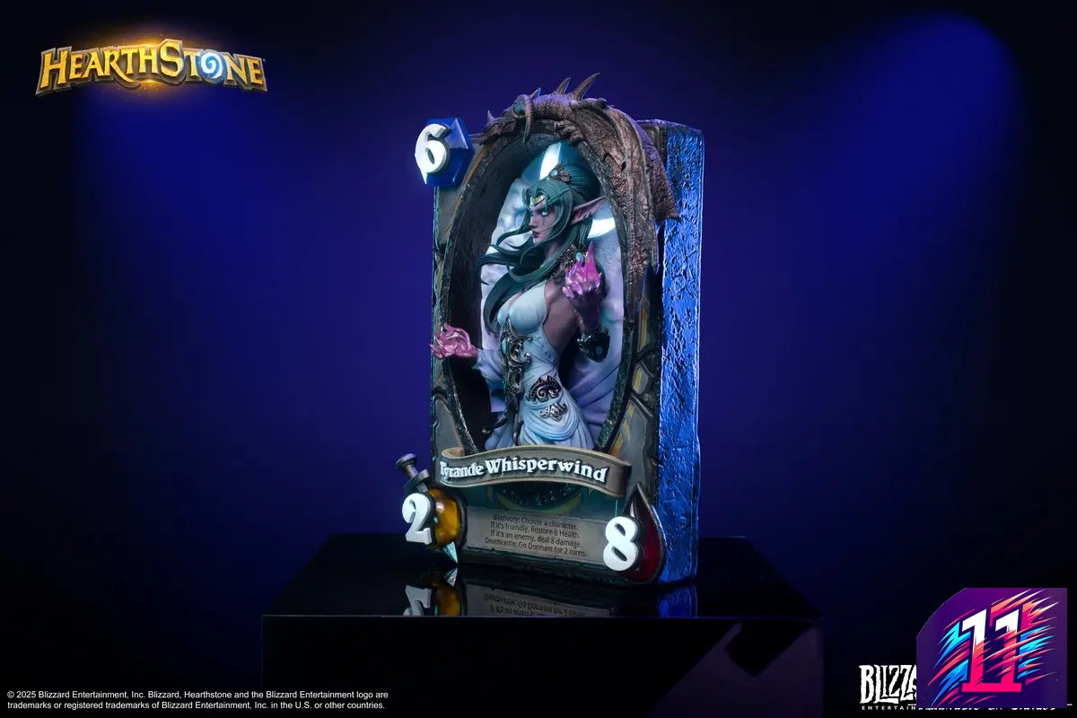 HEX Collectibles - Blizzard Hearthstone X Tyrande Whisperwind Art Statue HEXFRAME03 (Licensed)
