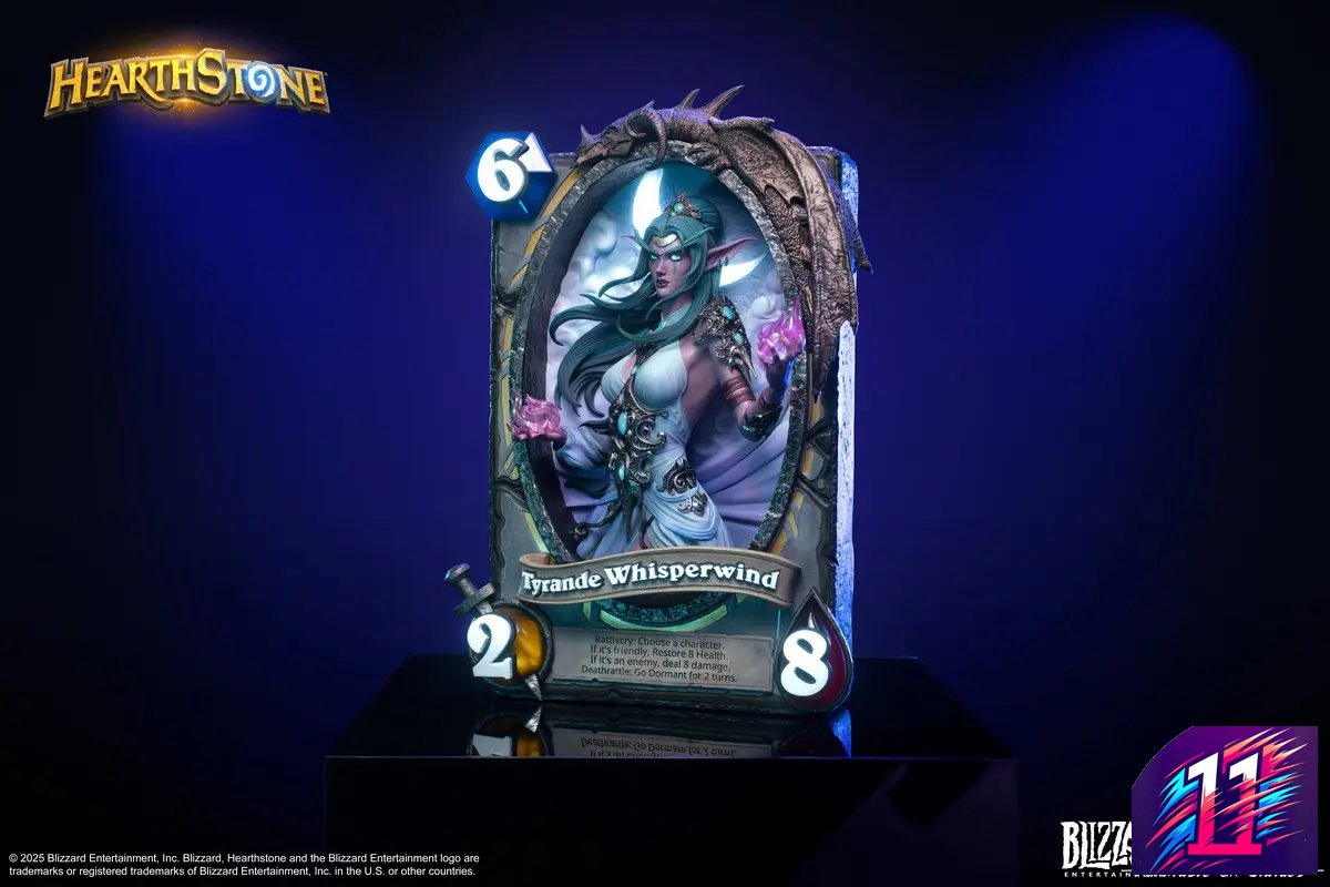 HEX Collectibles - Blizzard Hearthstone X Tyrande Whisperwind Art Statue HEXFRAME03 (Licensed)