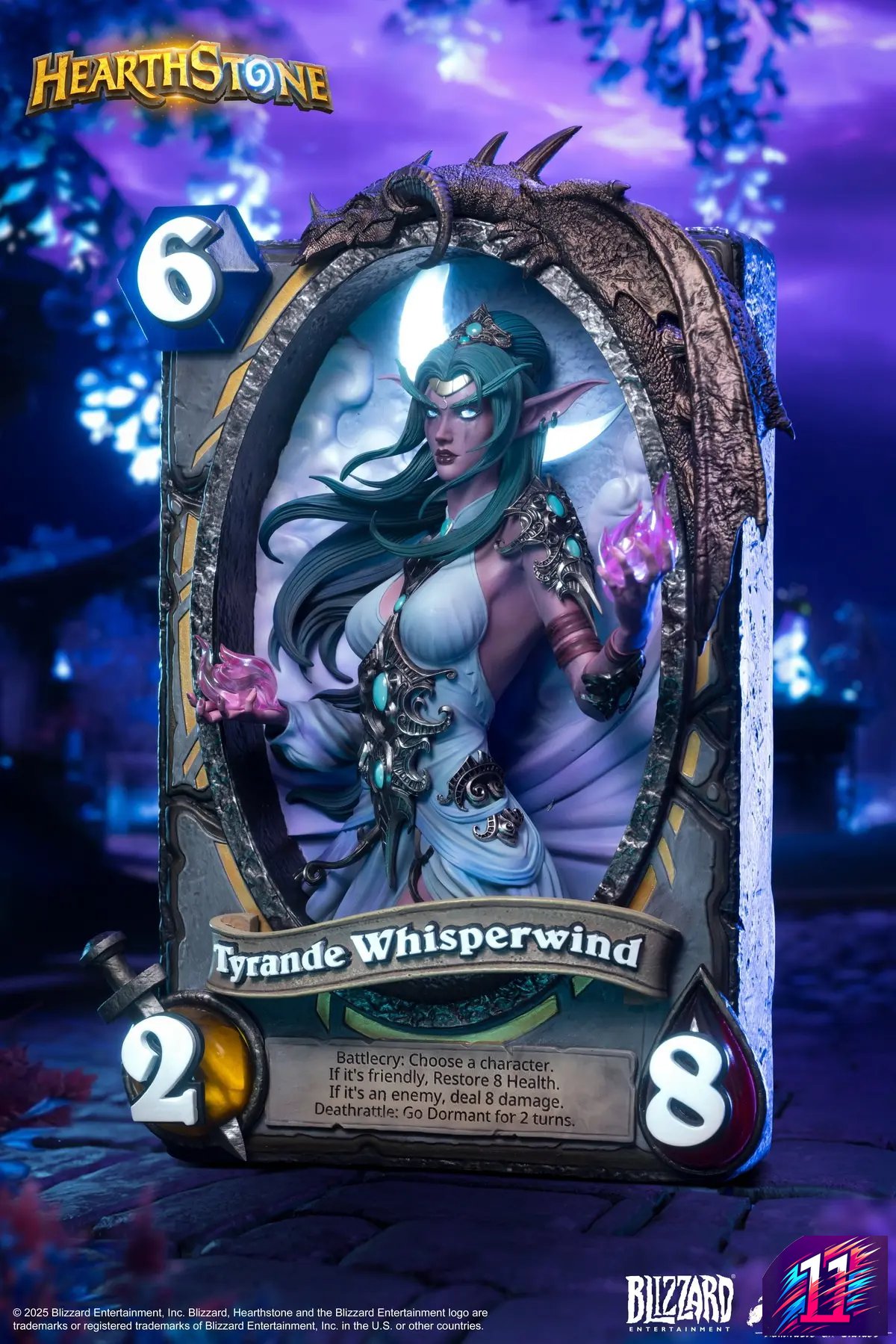 HEX Collectibles - Blizzard Hearthstone X Tyrande Whisperwind Art Statue HEXFRAME03 (Licensed)