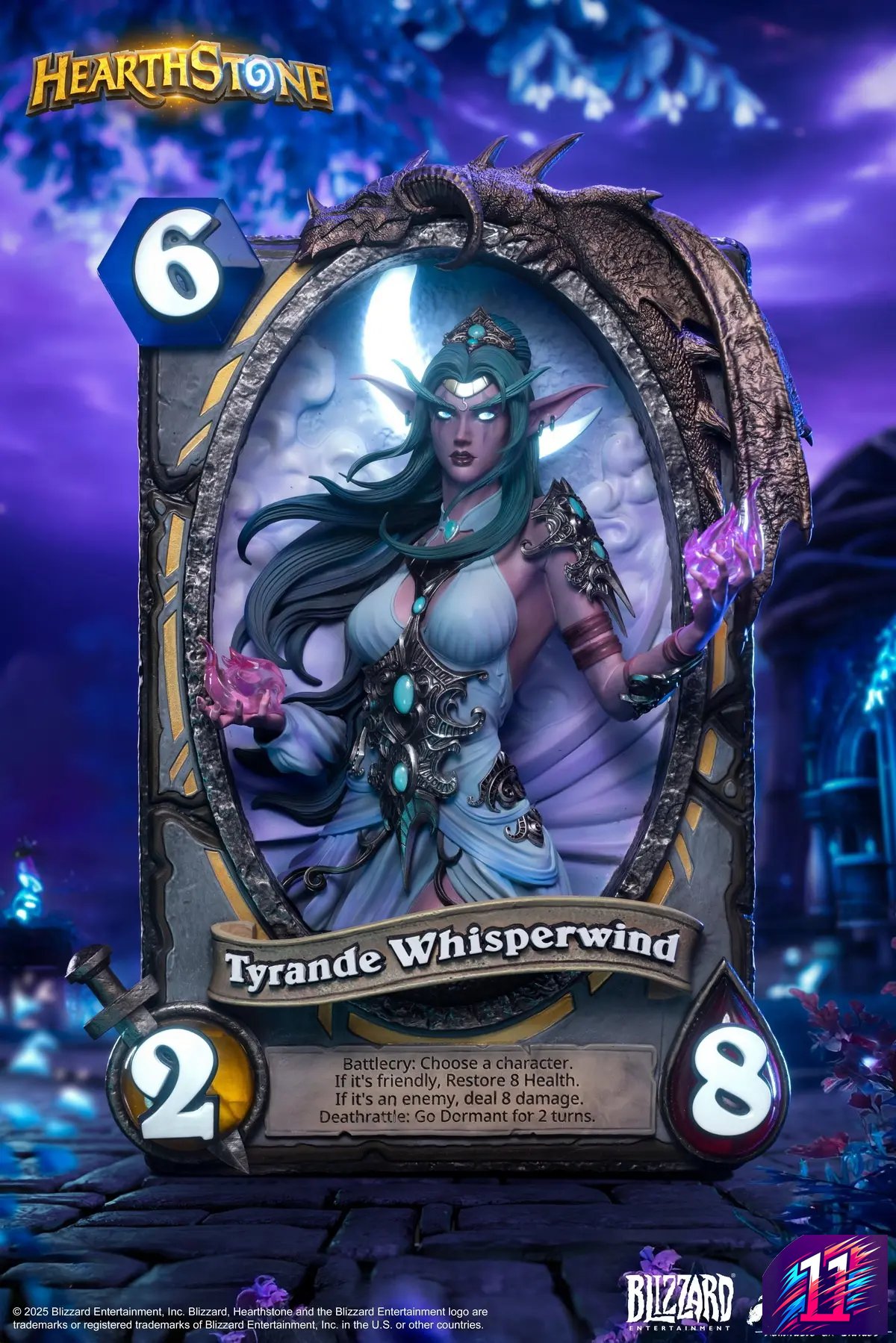 HEX Collectibles - Blizzard Hearthstone X Tyrande Whisperwind Art Statue HEXFRAME03 (Licensed)