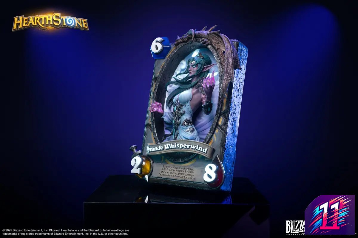 HEX Collectibles - Blizzard Hearthstone X Tyrande Whisperwind Art Statue HEXFRAME03 (Licensed)