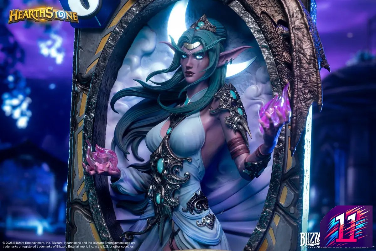 HEX Collectibles - Blizzard Hearthstone X Tyrande Whisperwind Art Statue HEXFRAME03 (Licensed)