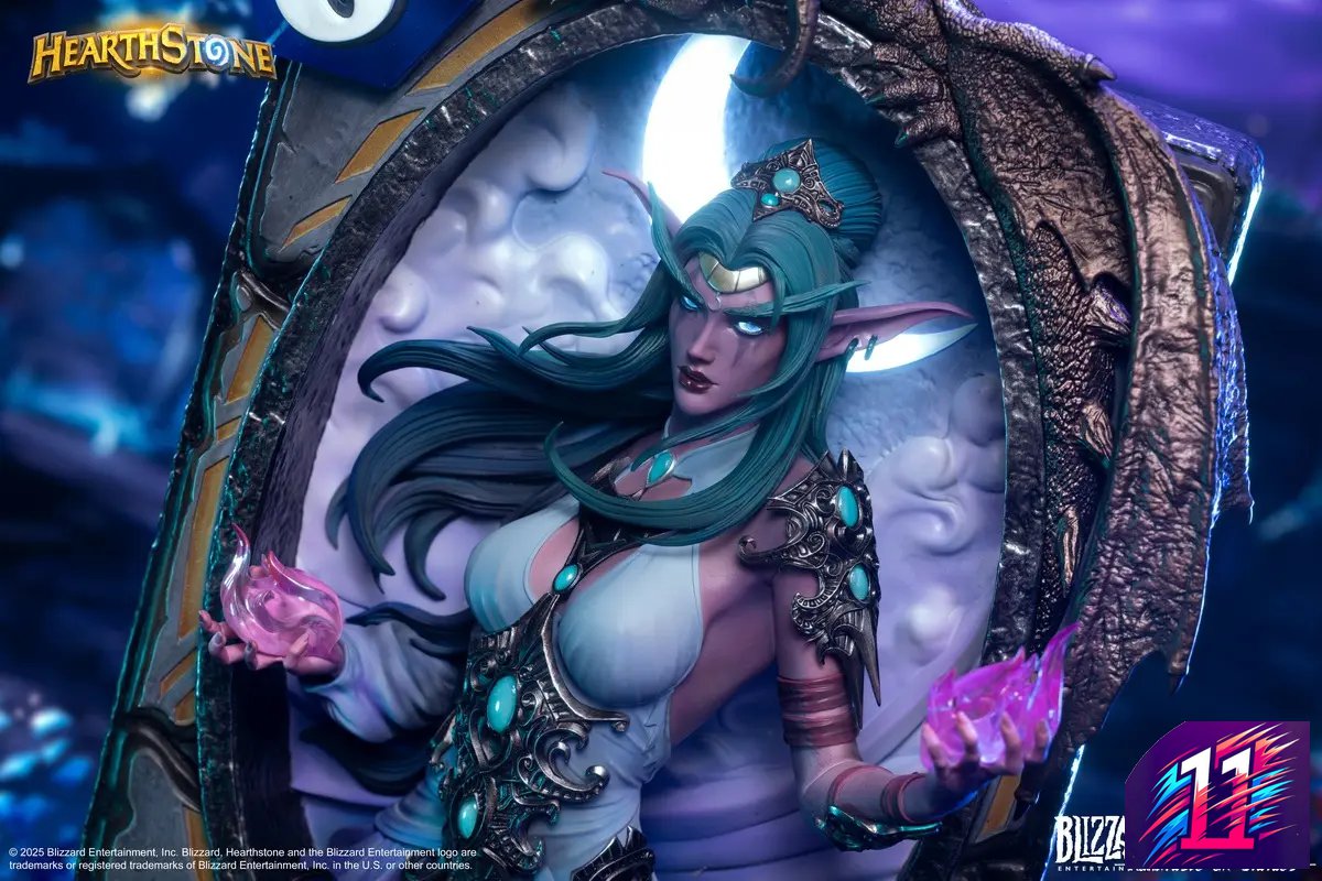 HEX Collectibles - Blizzard Hearthstone X Tyrande Whisperwind Art Statue HEXFRAME03 (Licensed)