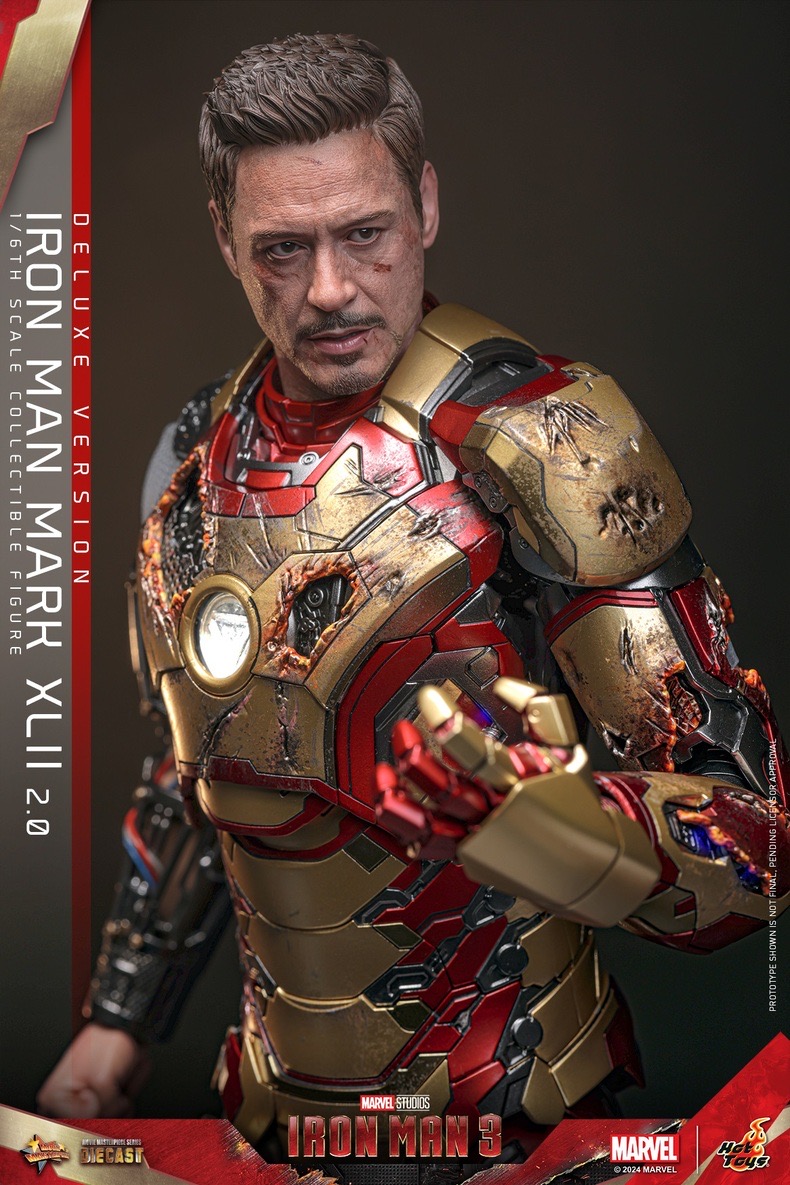 Hottoys Studio - Marvel Iron Man3 Iron Man Mark42 (2.0) MMS758D65 (Licensed)