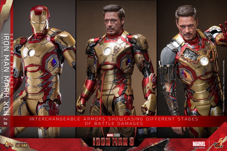 Hottoys Studio - Marvel Iron Man3 Iron Man Mark42 (2.0) MMS758D65 (Licensed)