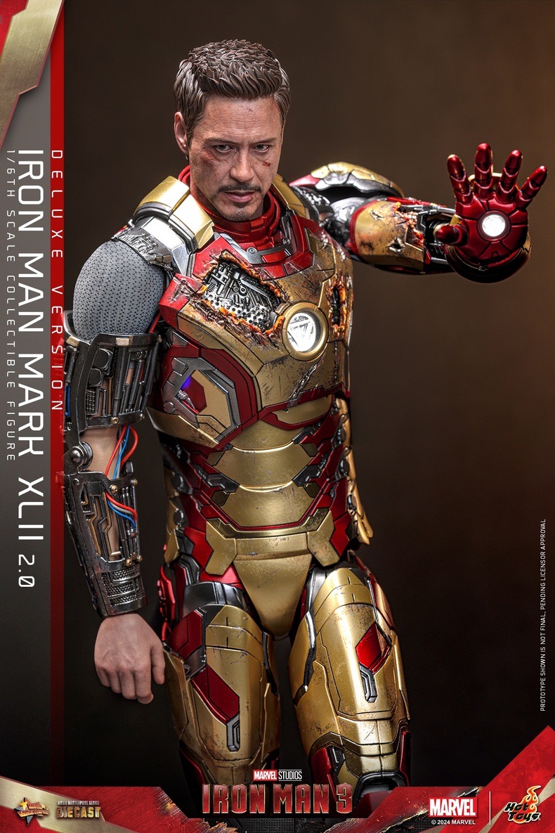 Hottoys Studio - Marvel Iron Man3 Iron Man Mark42 (2.0) MMS758D65 (Licensed)