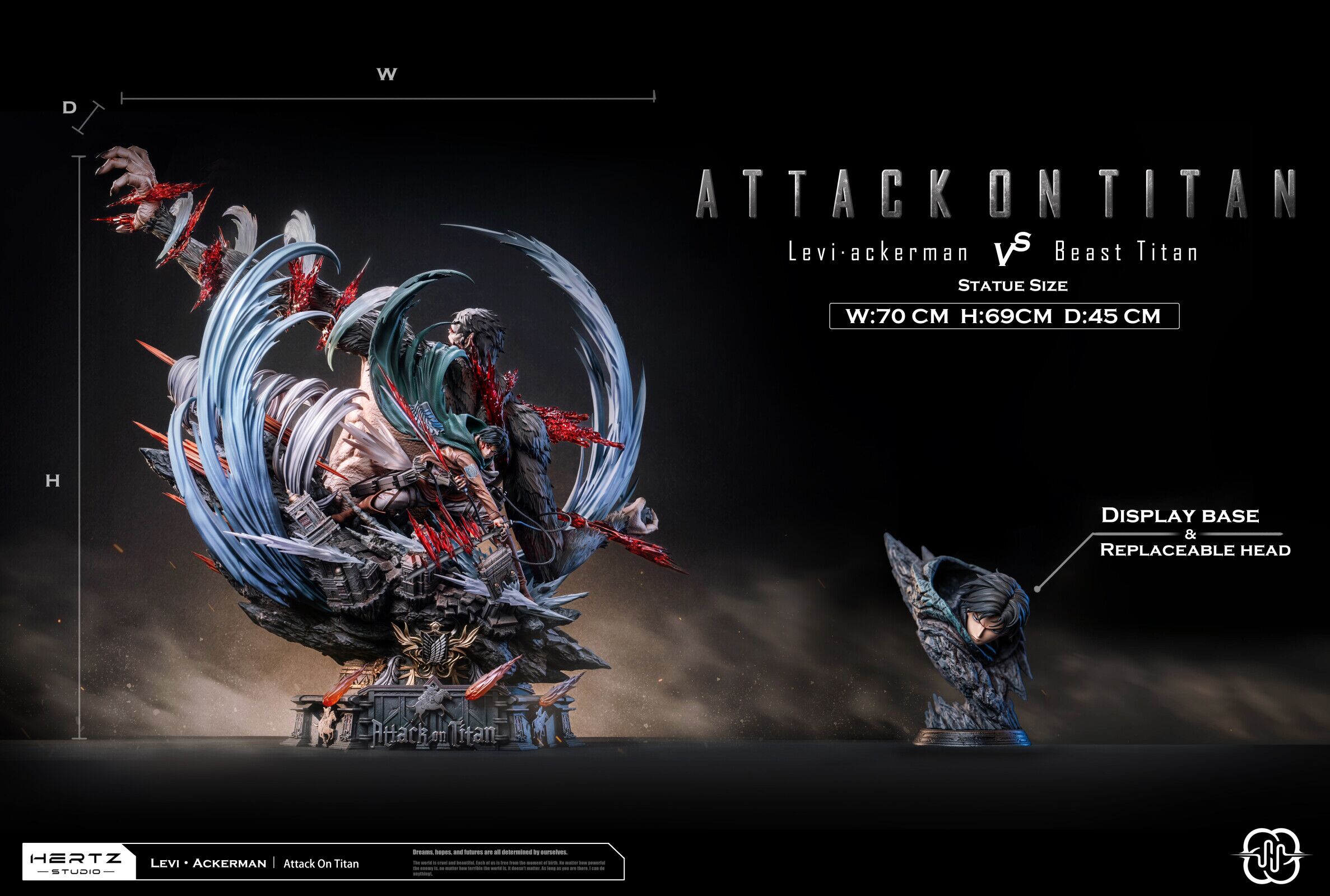 Hertz Studio Attack On Titan 1 Levi Ackerman Vs Beast Titan