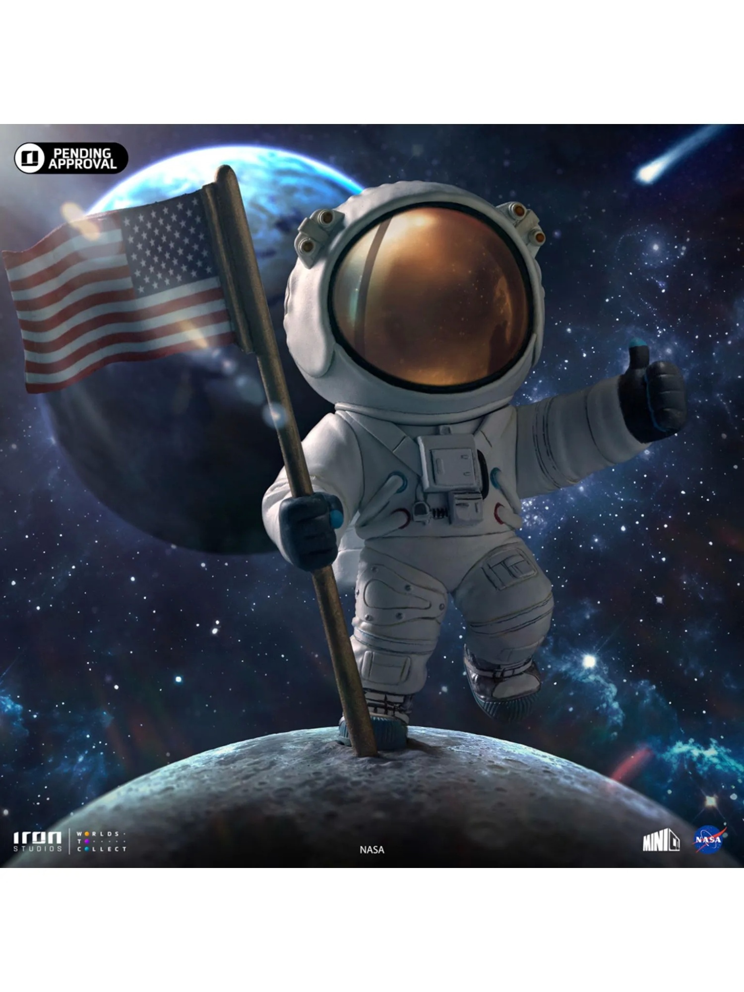 Iron Studio - Marvel MiniCo Series Spider-Man & Splinter & Apollo 11 Astronaut & Captain America (Licensed)