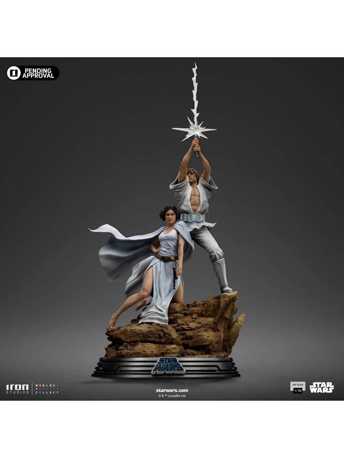 Iron Studio - Star Wars 1/10 Luke and Leia Statue LUCSWR115624-10 (Licensed)