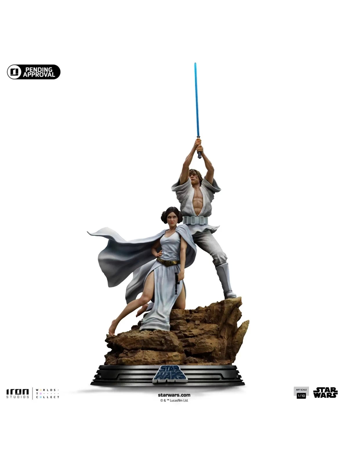 Iron Studio - Star Wars 1/10 Luke and Leia Statue LUCSWR115624-10 (Licensed)