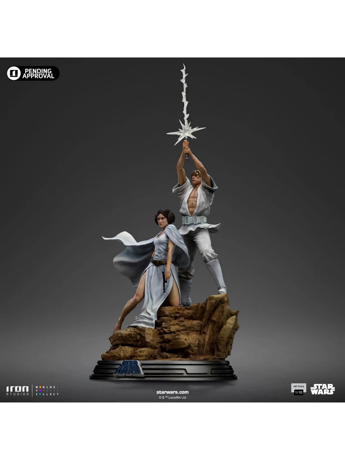 Iron Studio - Star Wars 1/10 Luke and Leia Statue LUCSWR115624-10 (Licensed)