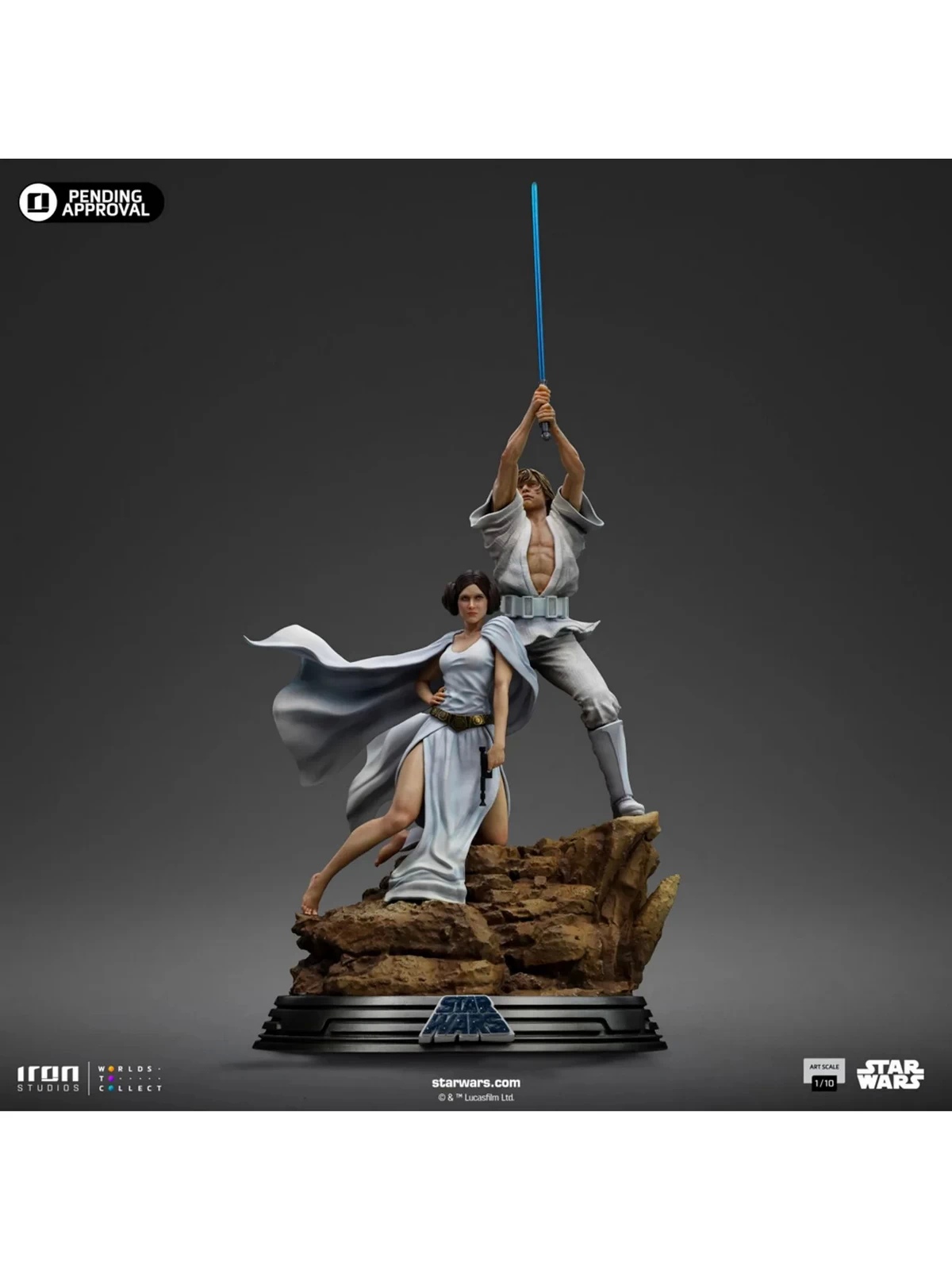 Iron Studio - Star Wars 1/10 Luke and Leia Statue LUCSWR115624-10 (Licensed)