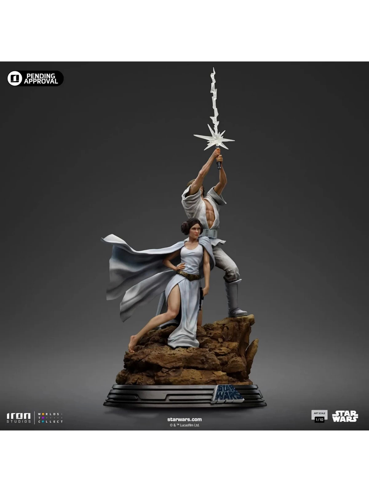 Iron Studio - Star Wars 1/10 Luke and Leia Statue LUCSWR115624-10 (Licensed)