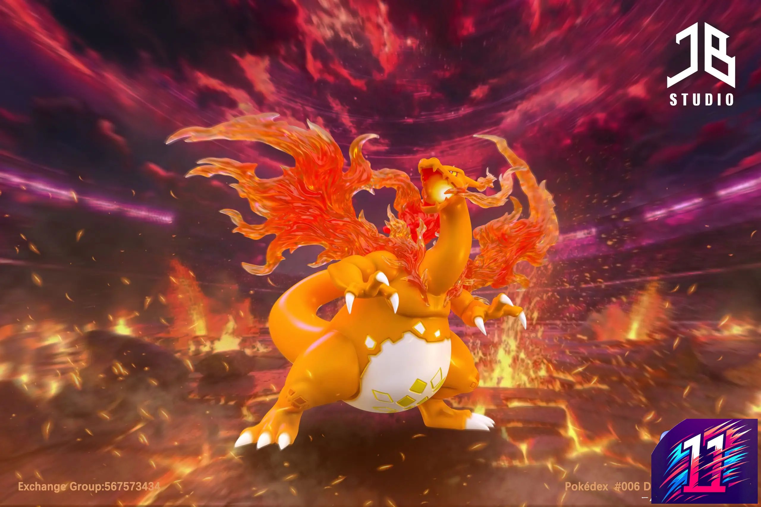 JB Studio - Charizard Dvnamax Pokédex Series #006 Pokémon