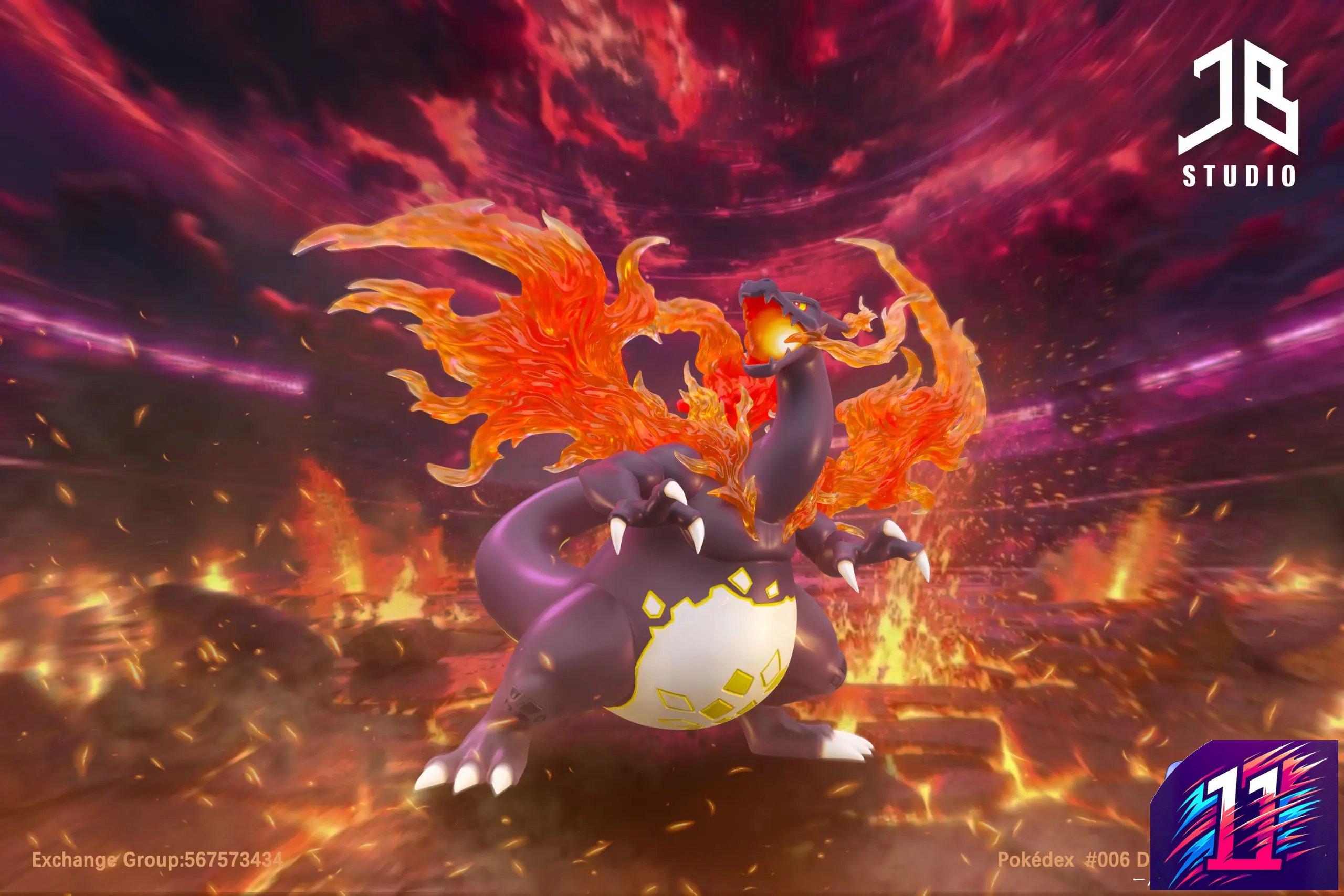 JB Studio - Charizard Dvnamax Pokédex Series #006 Pokémon