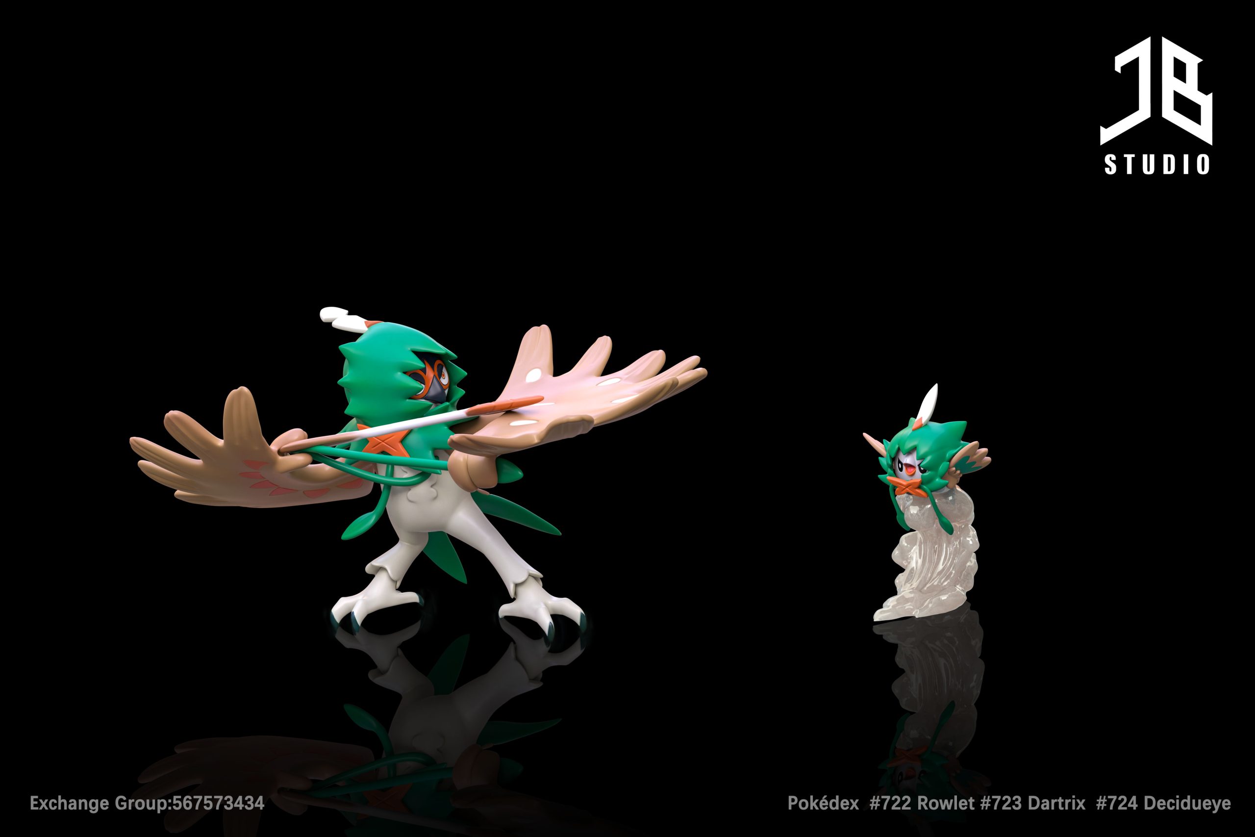 JB Studio - Pokémon Pokédex Series Rowlet & Dartrix & Decidueye