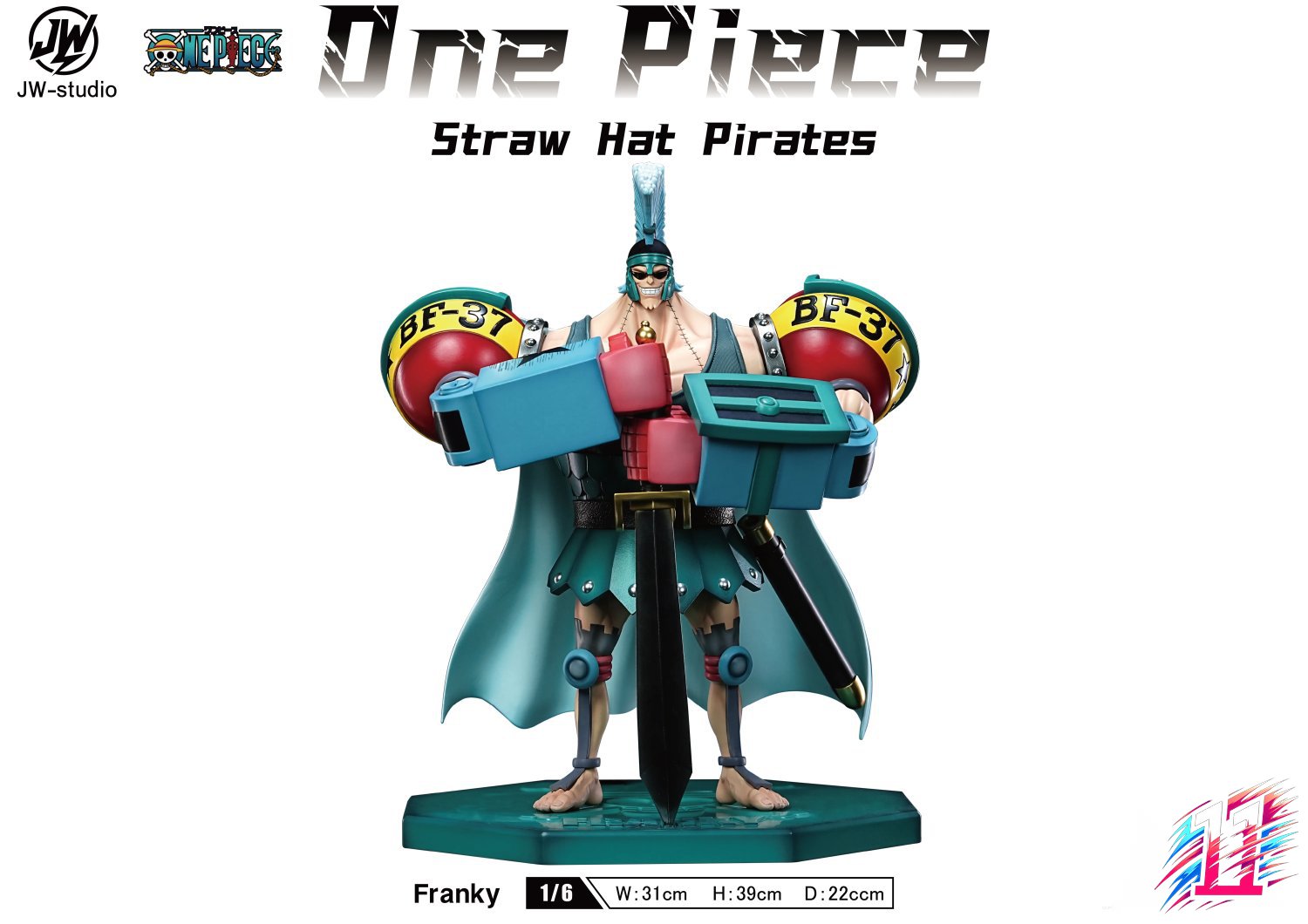 JW Studio - Straw Hat Pirates #4 Sanji X #5 Usopp X #6 Brook X #7 Robin X #8 Franky X # 9 Chopper One Piece