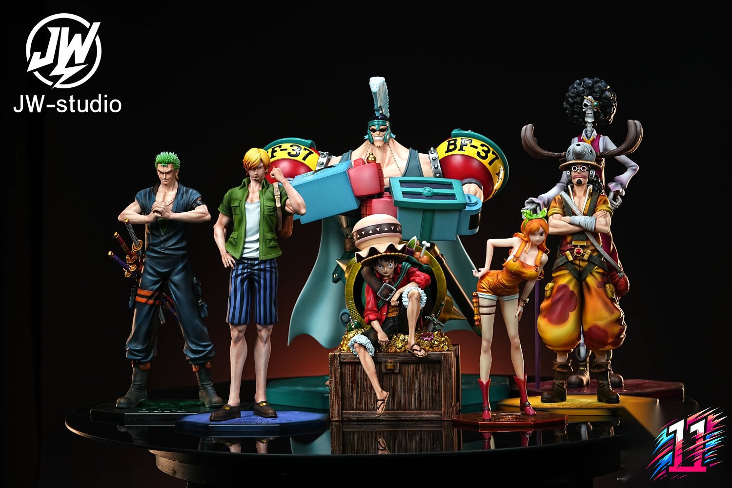 JW Studio - Straw Hat Pirates #4 Sanji X #5 Usopp X #6 Brook X #7 Robin X #8 Franky X # 9 Chopper One Piece