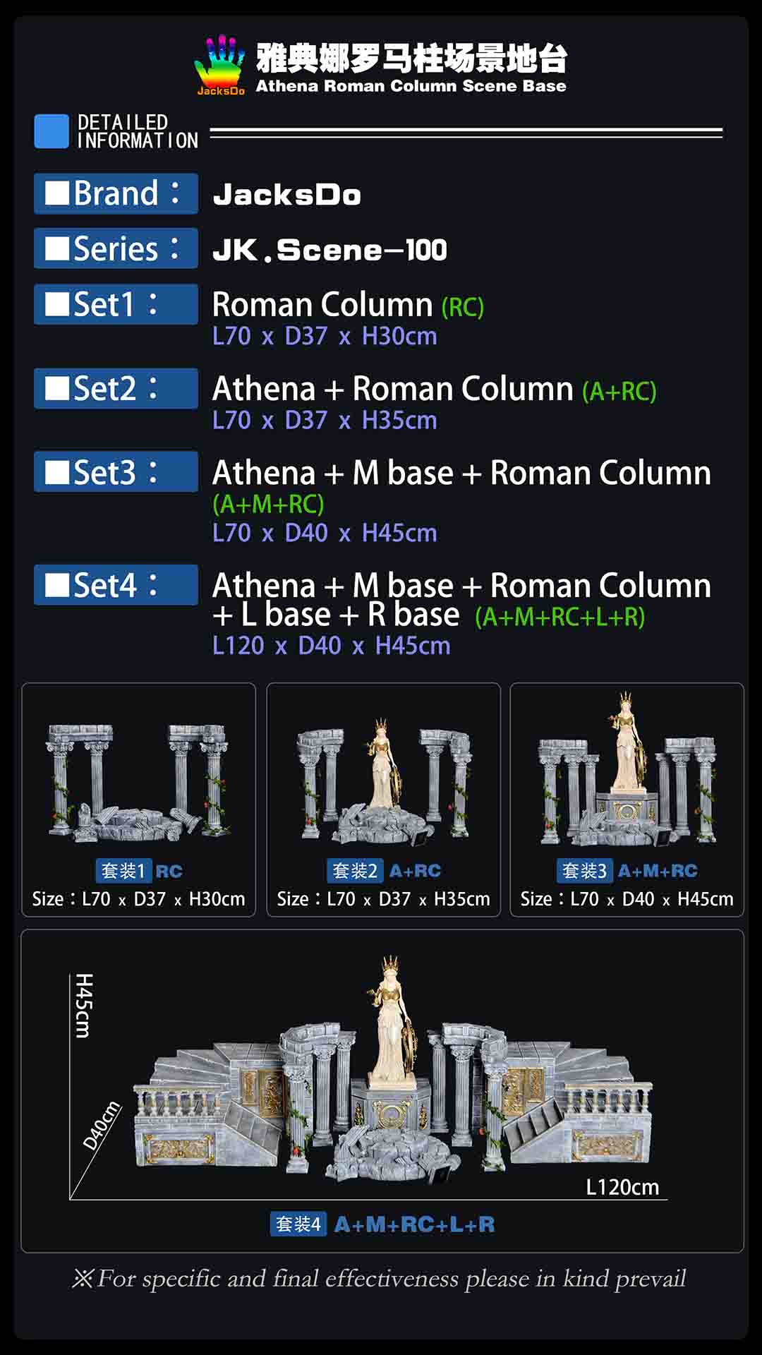 JacksDo Studio - Saint Seiya Athena Roman Column Scene Platform