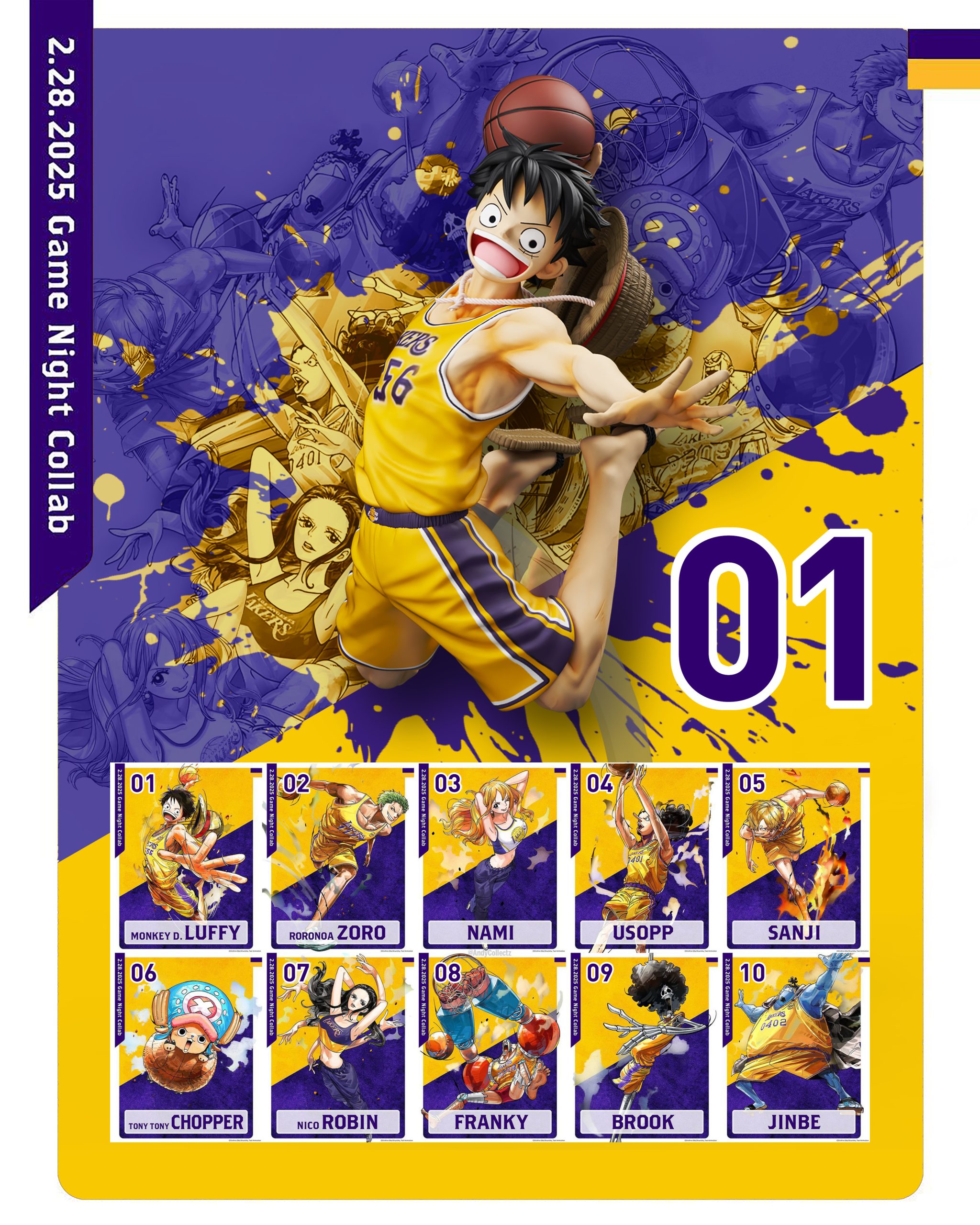 K9 Studio - One Piece Straw Hat Basketball Team 1/6 Monkey D. Luffy Full Body Statue