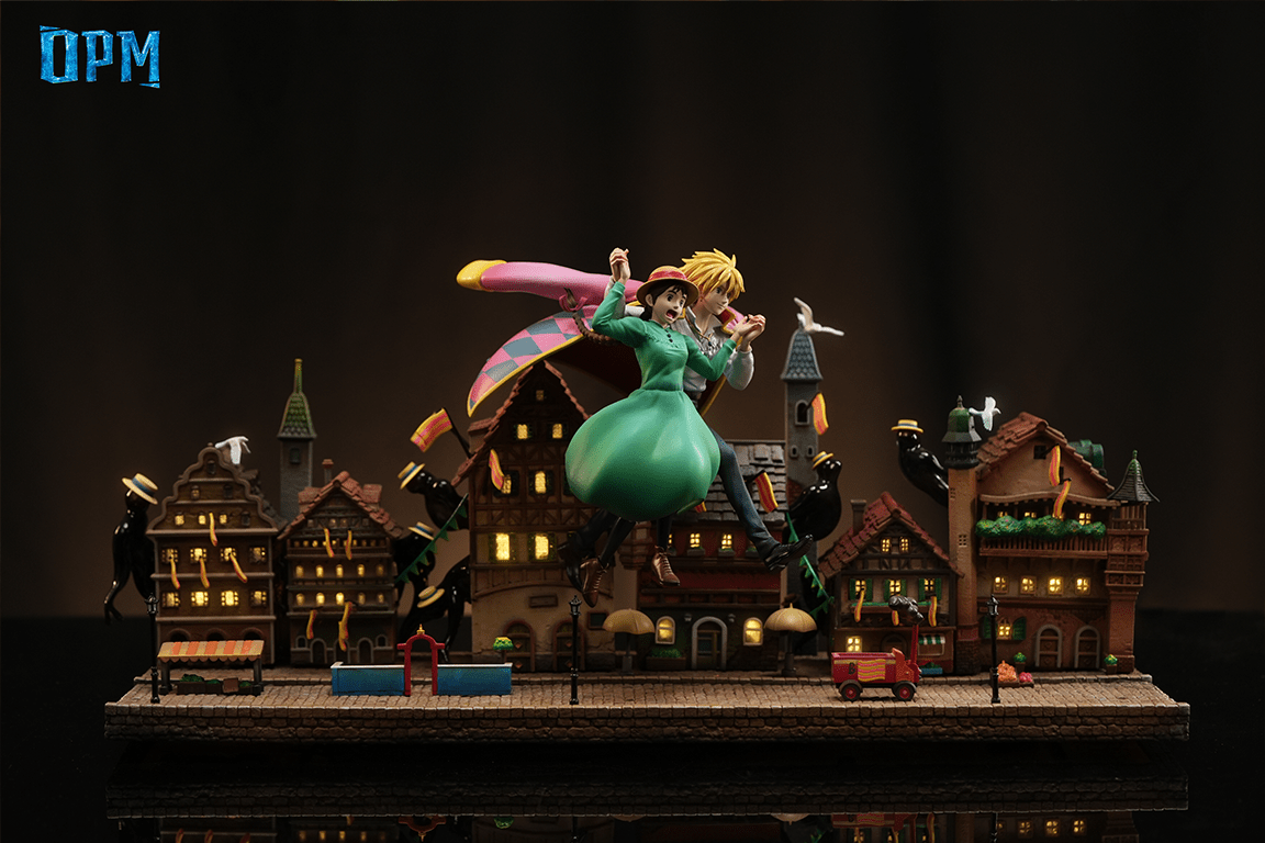 OPM Studio - Howl%27s Moving Castle Desktop Small Scene Series #6 Sophie and Howl Skywalk