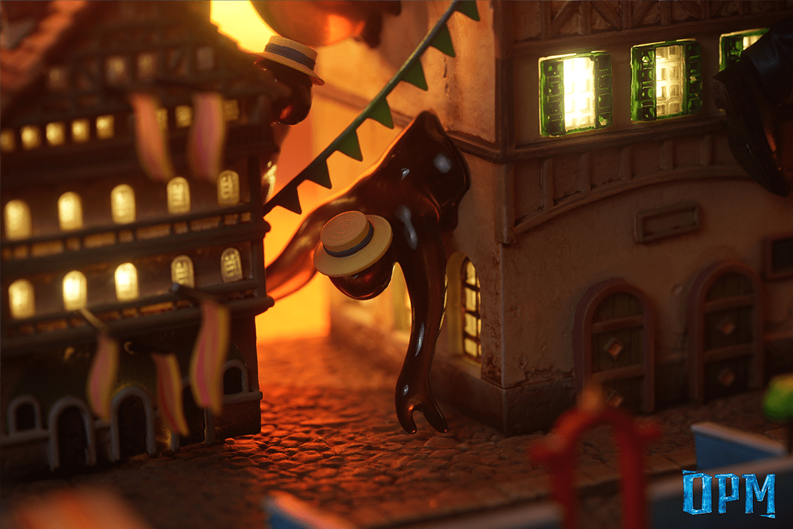 OPM Studio - Howl%27s Moving Castle Desktop Small Scene Series #6 Sophie and Howl Skywalk