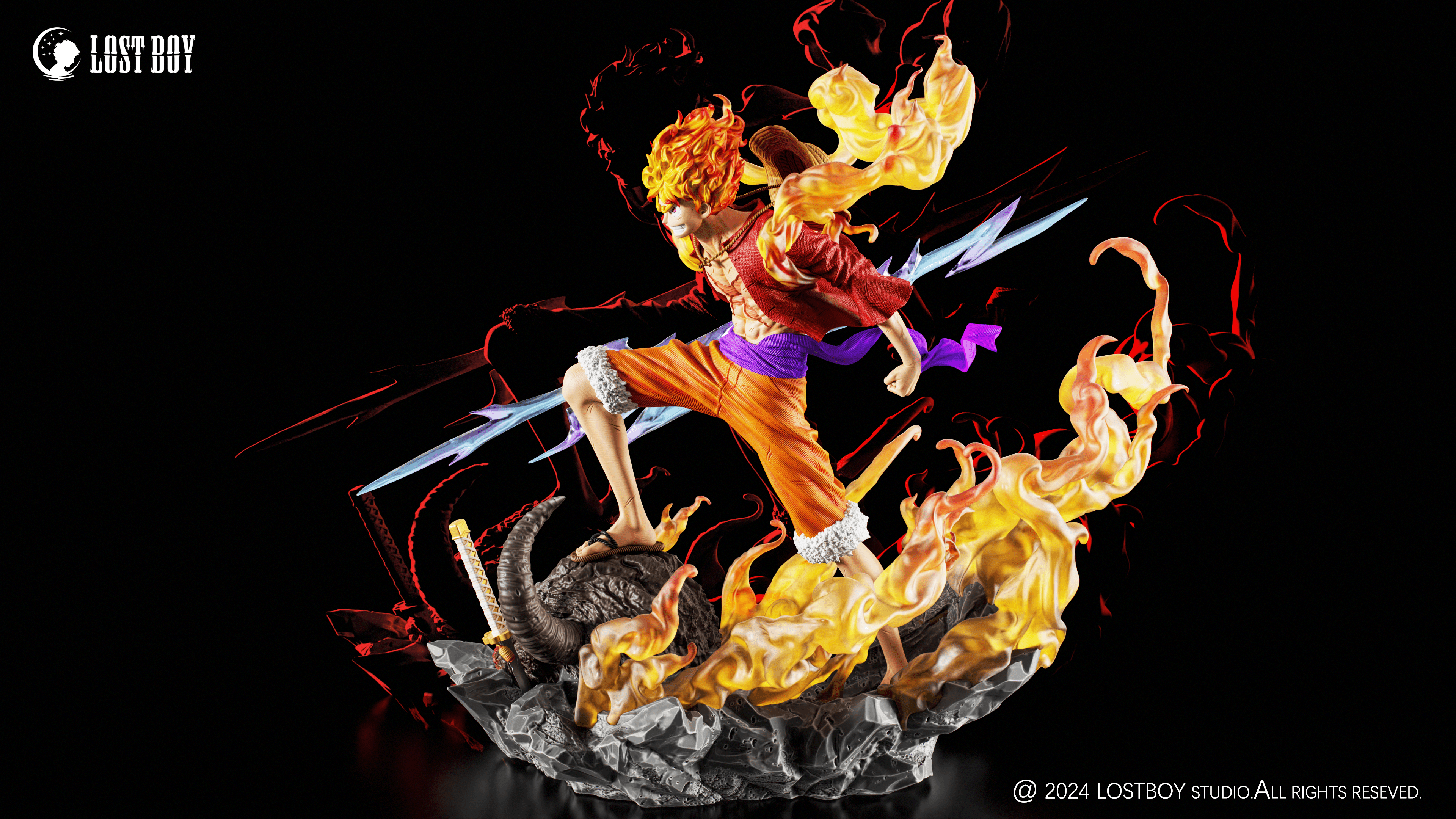 LOST BOY Studio - One Piece Glillter Color NIKA Luffy Gear 5