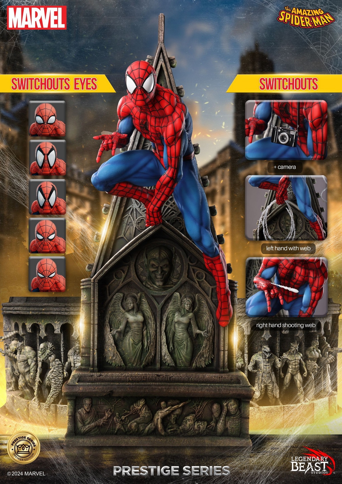 LEGENDARY BEAST Studio - Marvel 1/3 Spider-Man LBSPS1SPIV101 & LBSPS1SPIV201 (Licensed)