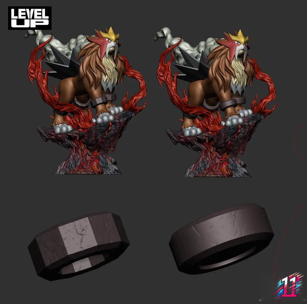 Level Up Studio - Entei Pokémon