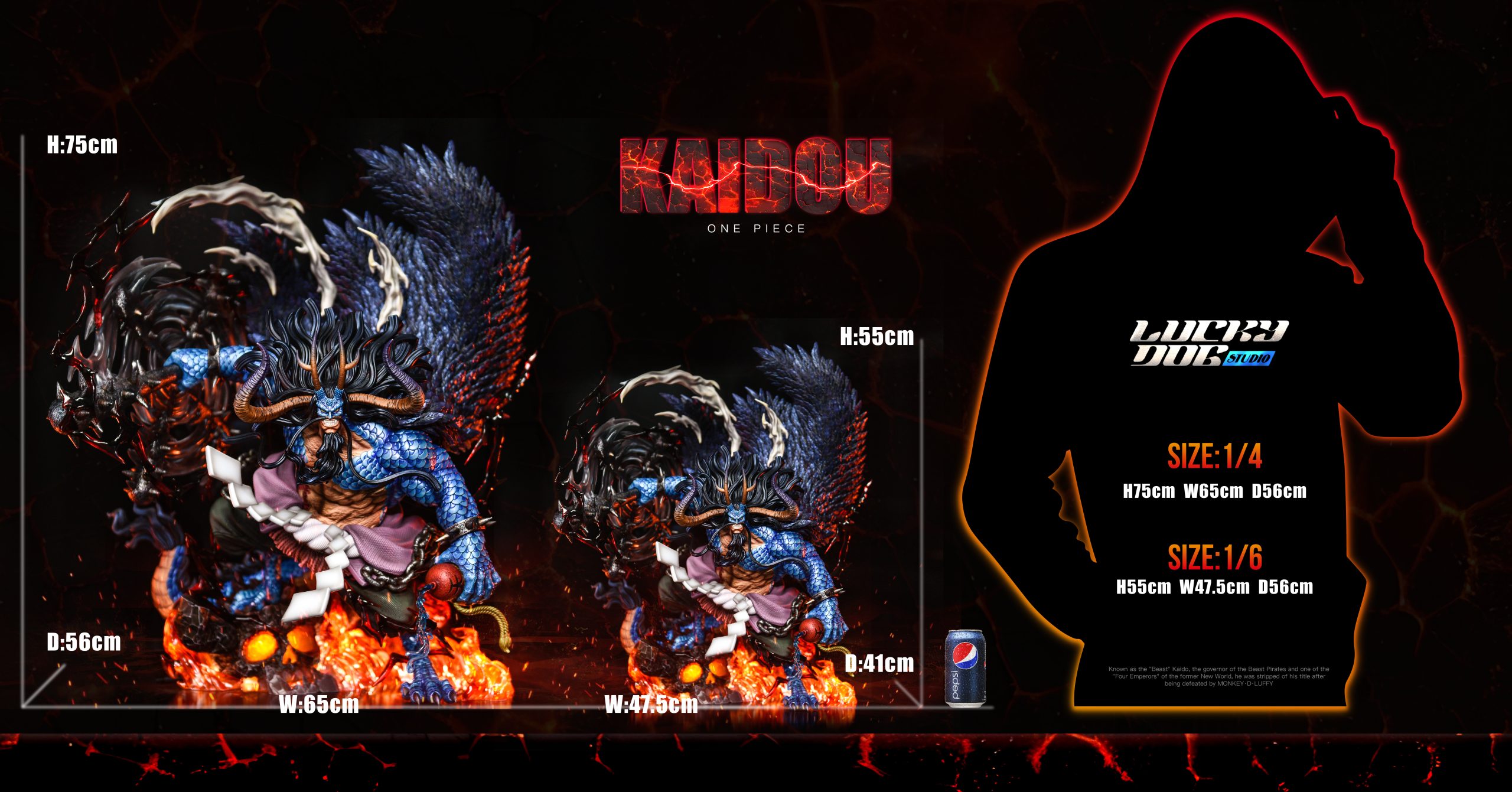LuckyDog Studio - One Piece Yonko Hundred Beasts Kaido (Human-Beast Form)